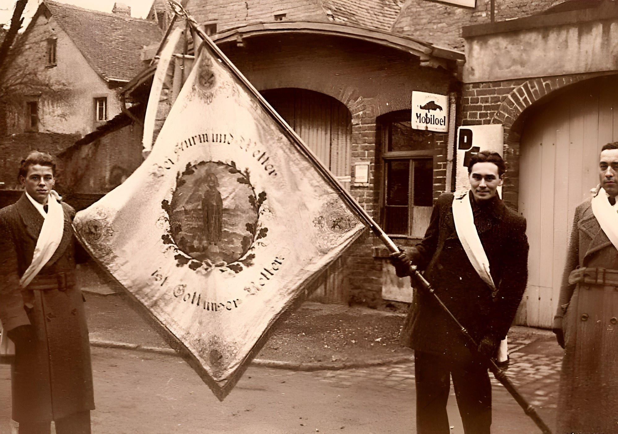 Die Zunftfahne des Fischer- und Schiffervereins