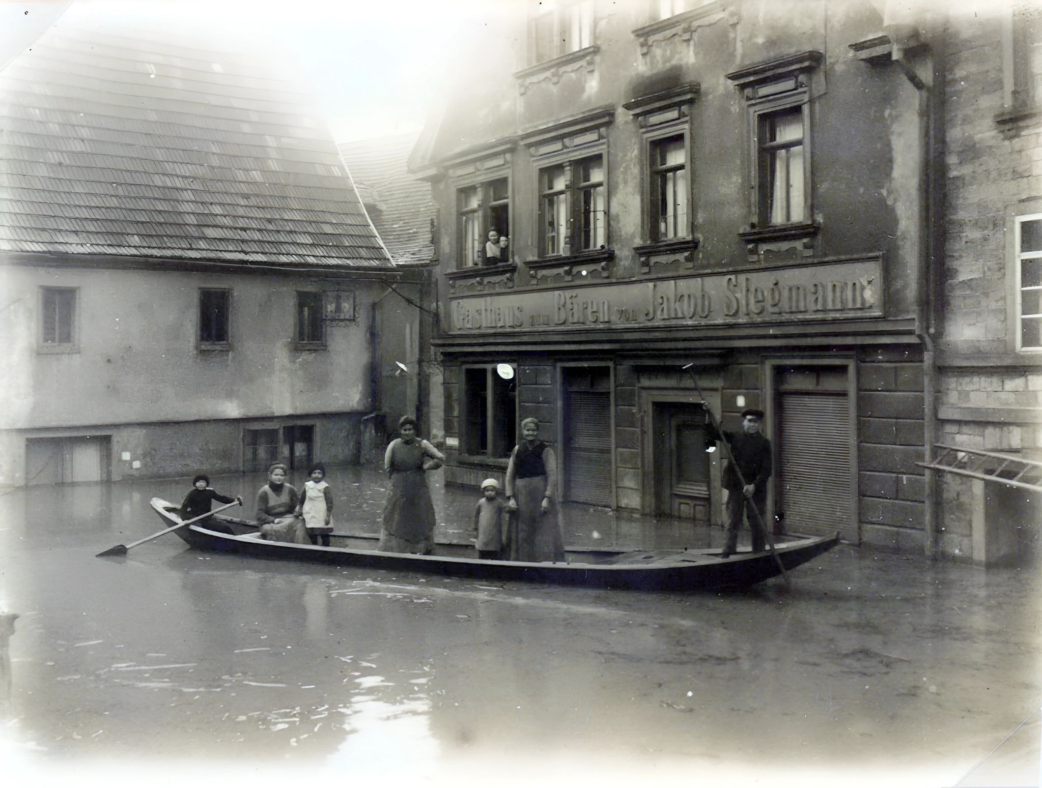 Hochwasser 1920 in der Hofstraße