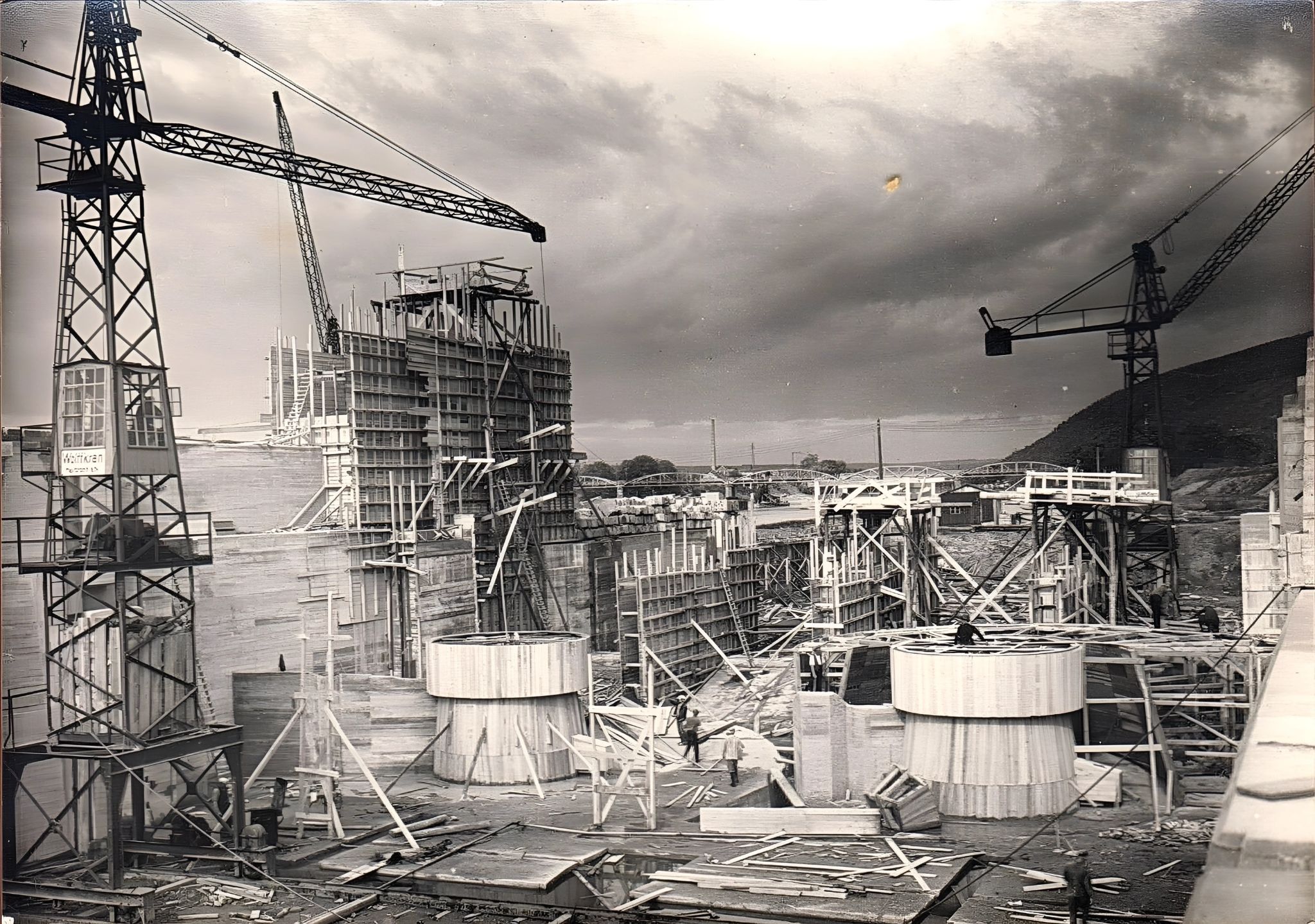 Bau des Kraftwerks 1928