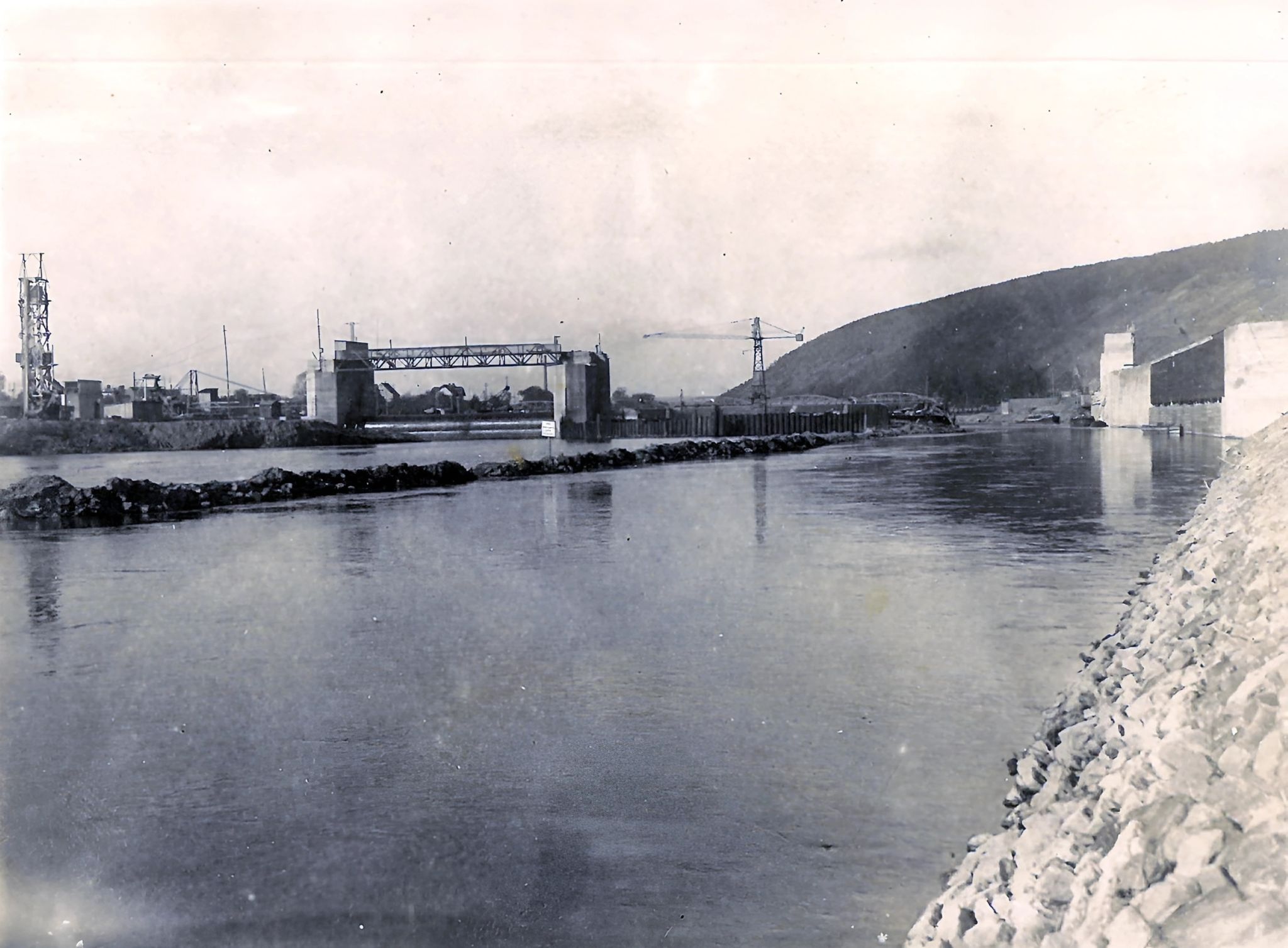 Bau des Kraftwerks 1928