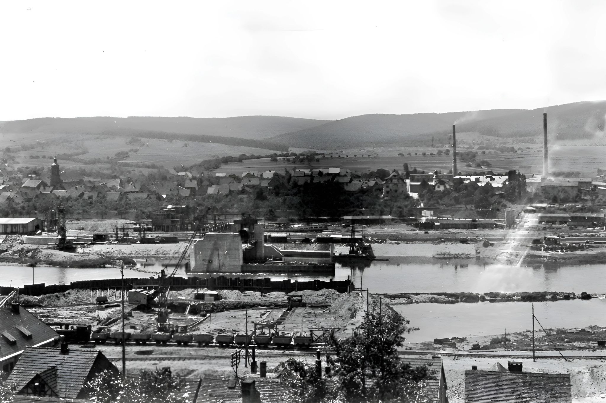 Bau des Kraftwerks 1928