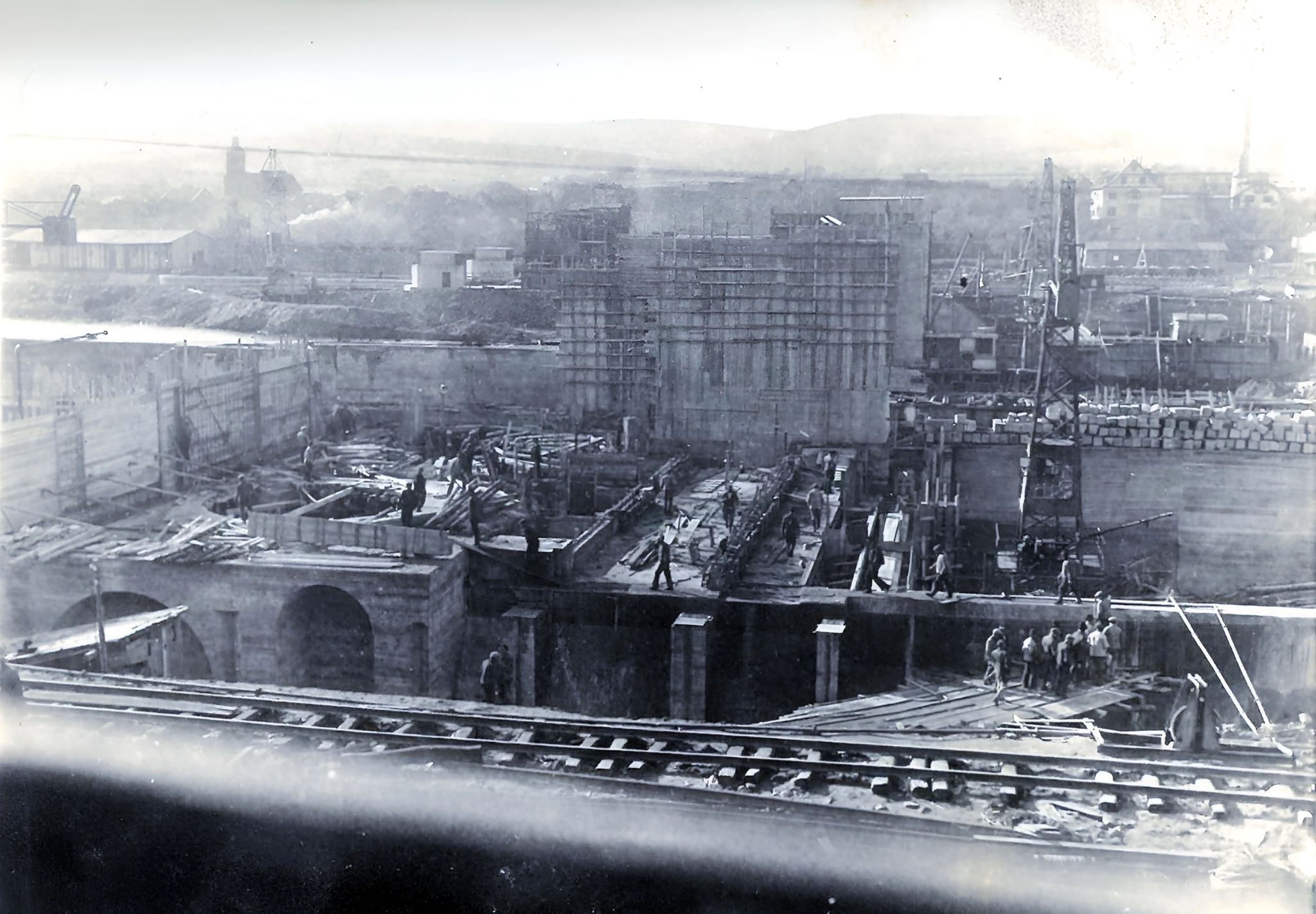 Bau des Kraftwerks 1929