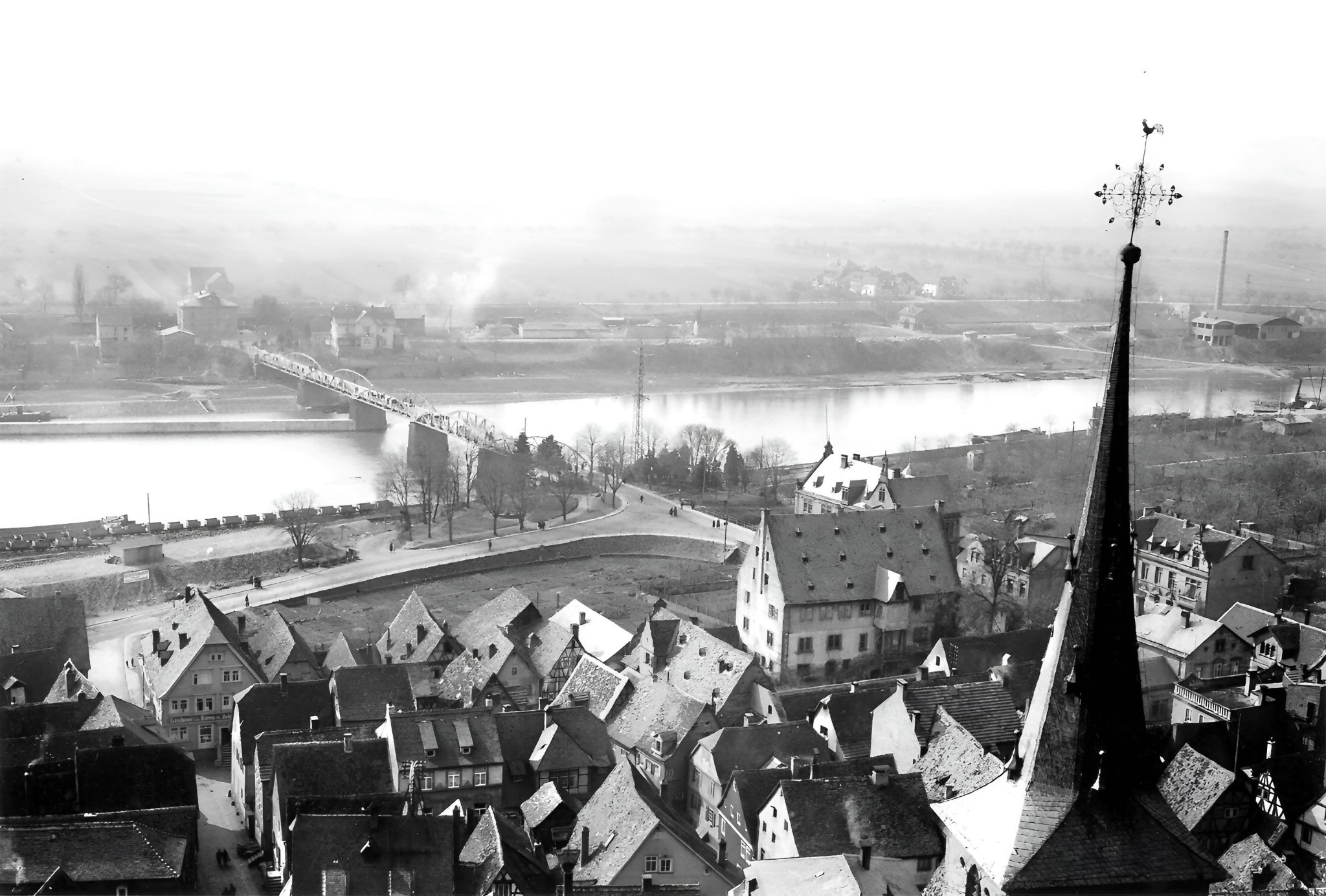 Aufschüttungen des Maindamms 1929
