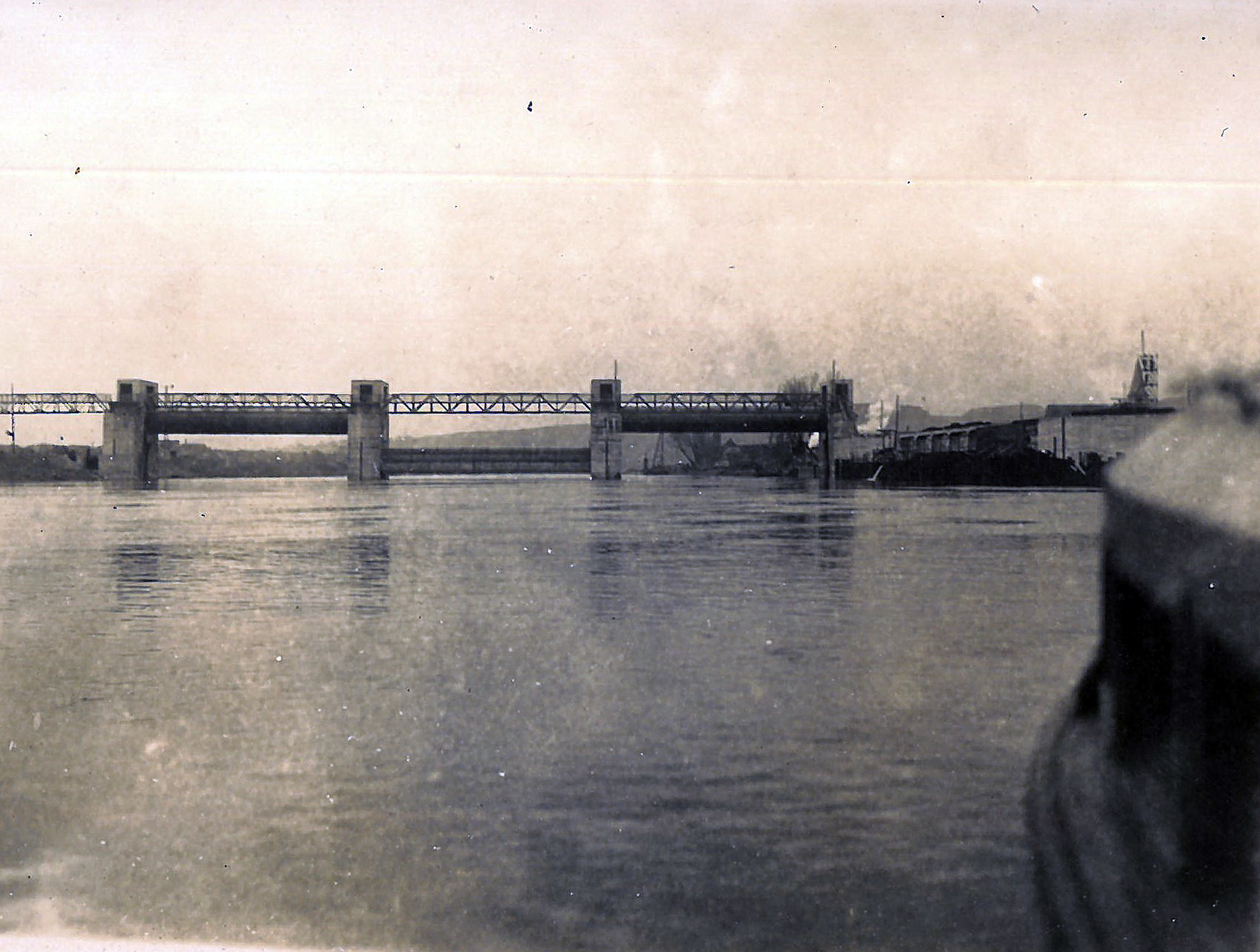 Bau der Staustufe 1929