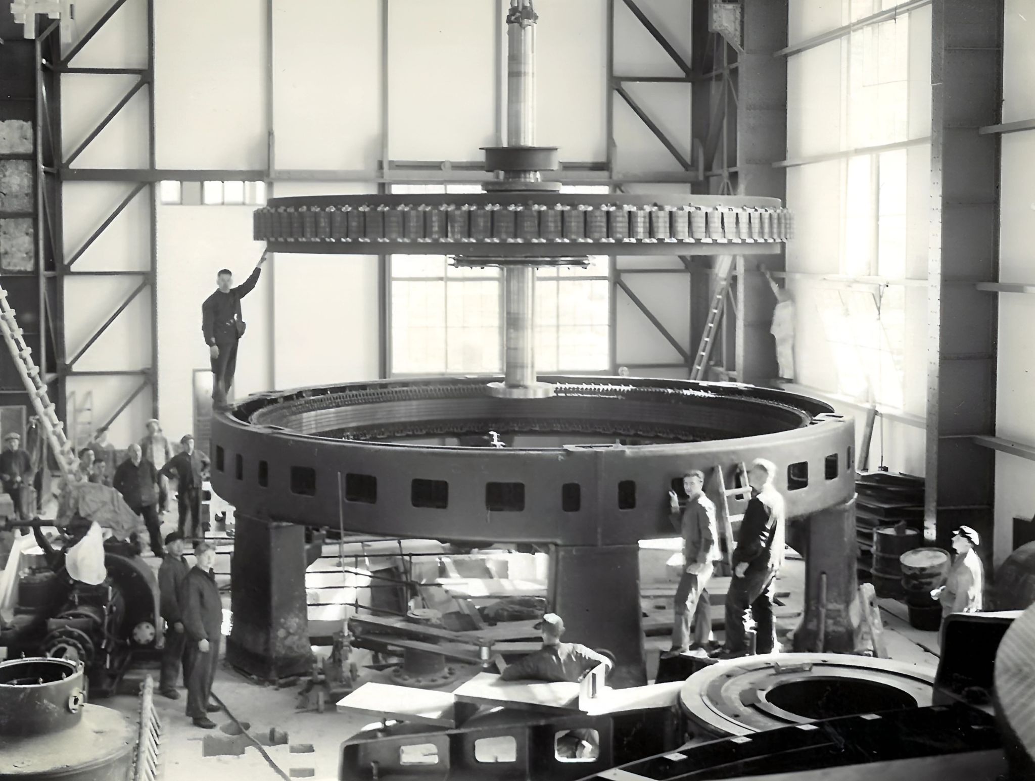 Bau des Kraftwerks 1929