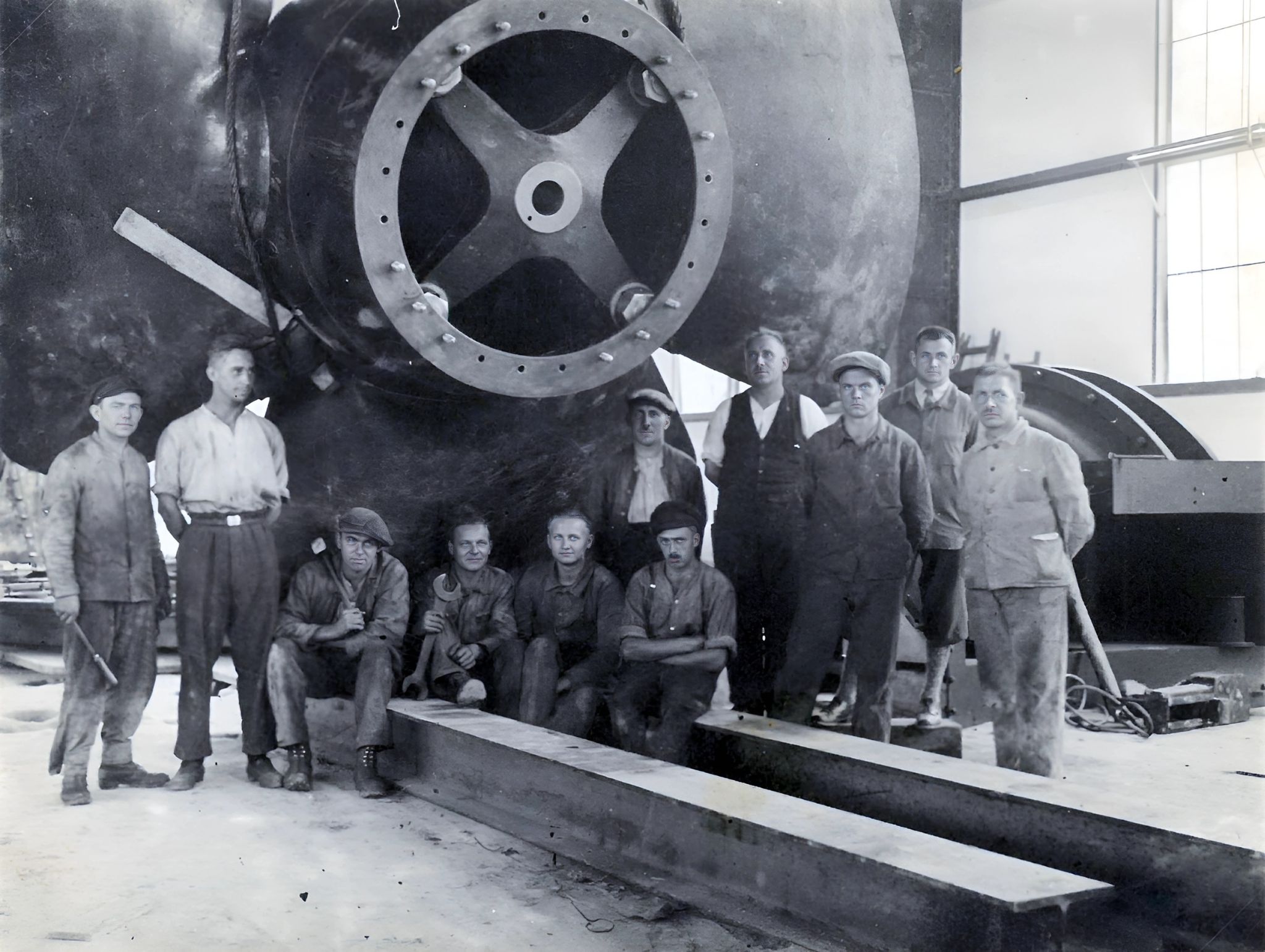 Bau des Kraftwerks 1929