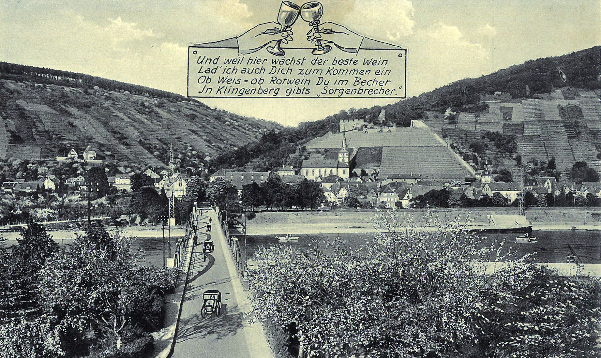 Die Mainbrücke im Jahr 1933