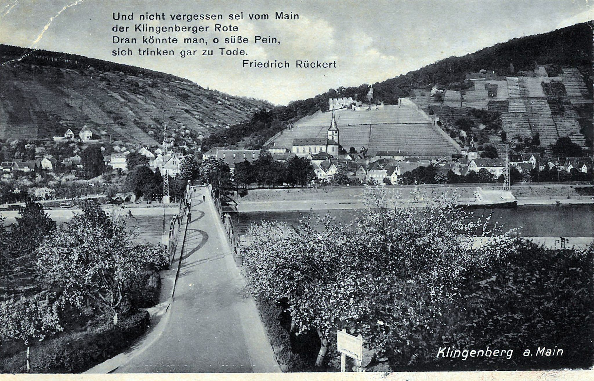 Die Mainbrücke im Jahr 1935