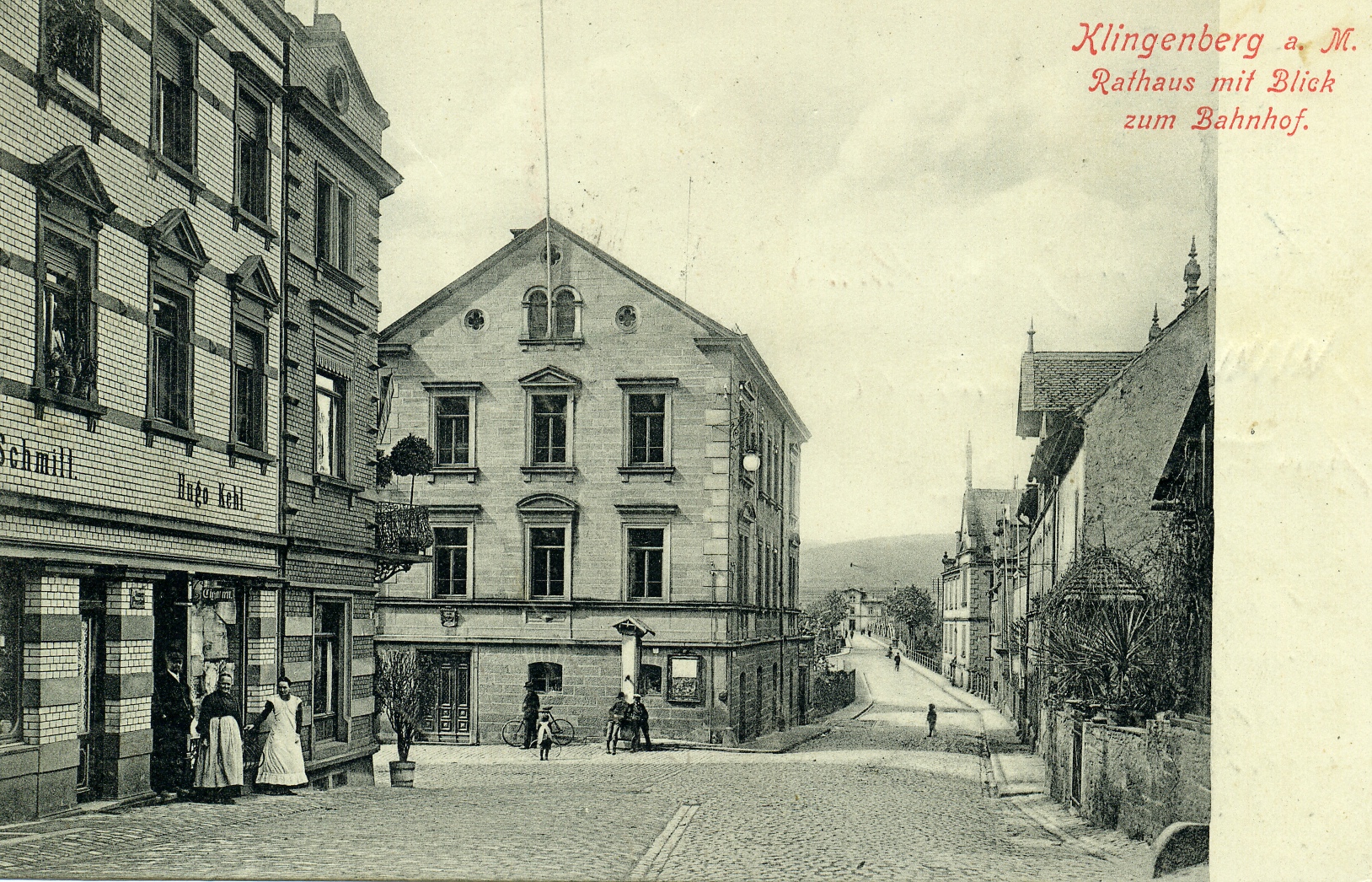 Blick vom Marktplatz zum Bahnhof
