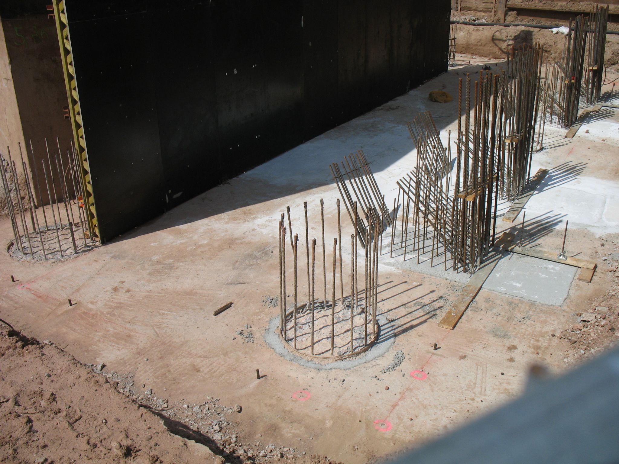 Fundament für die Stützpfählung