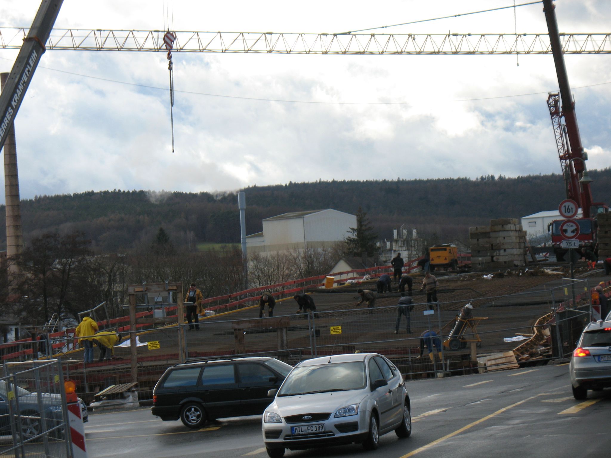 Baustahlverlegung im östliche Abschnitt