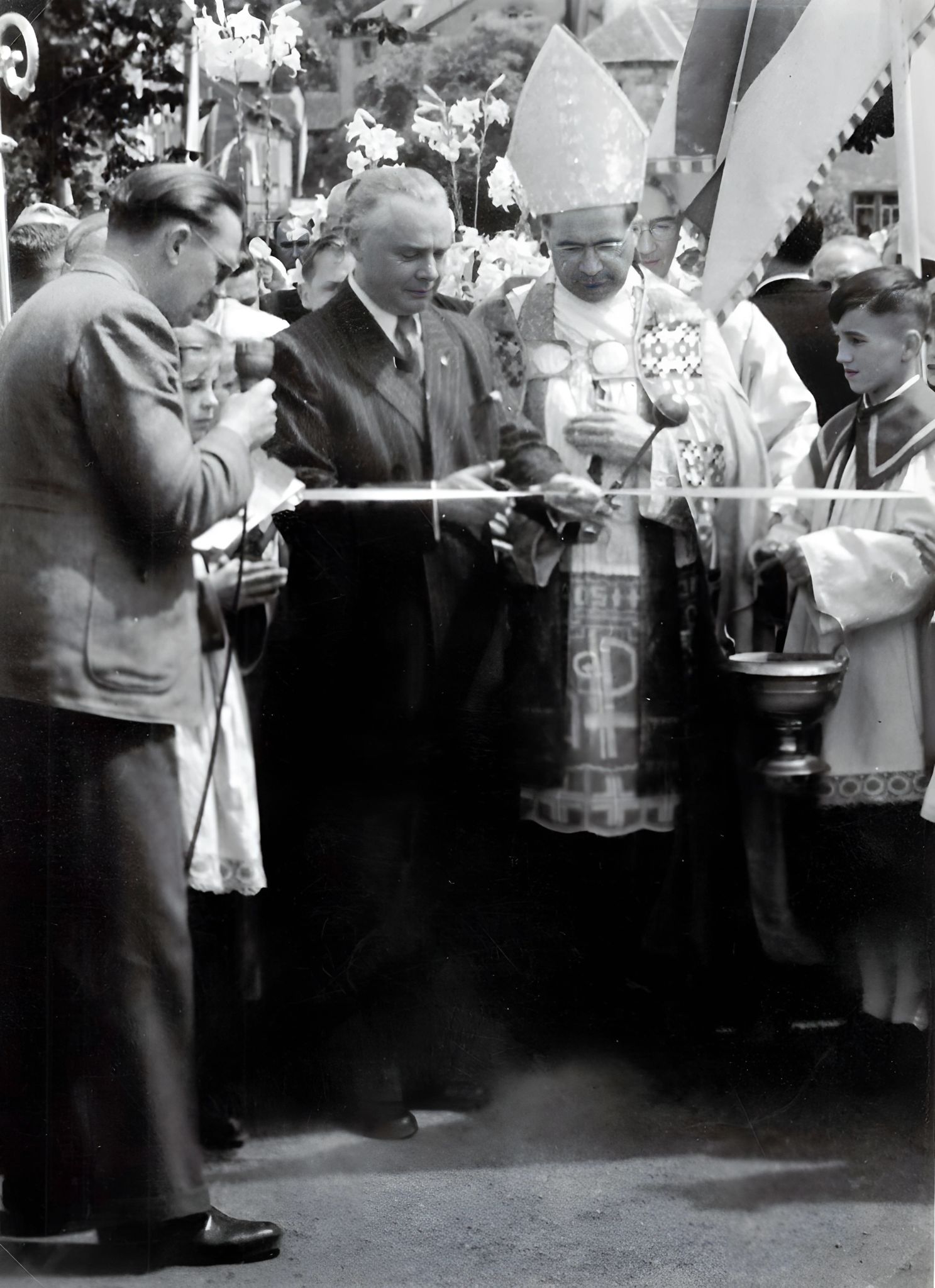 Einweihung der Mainbrücke am 29. Juni 1949