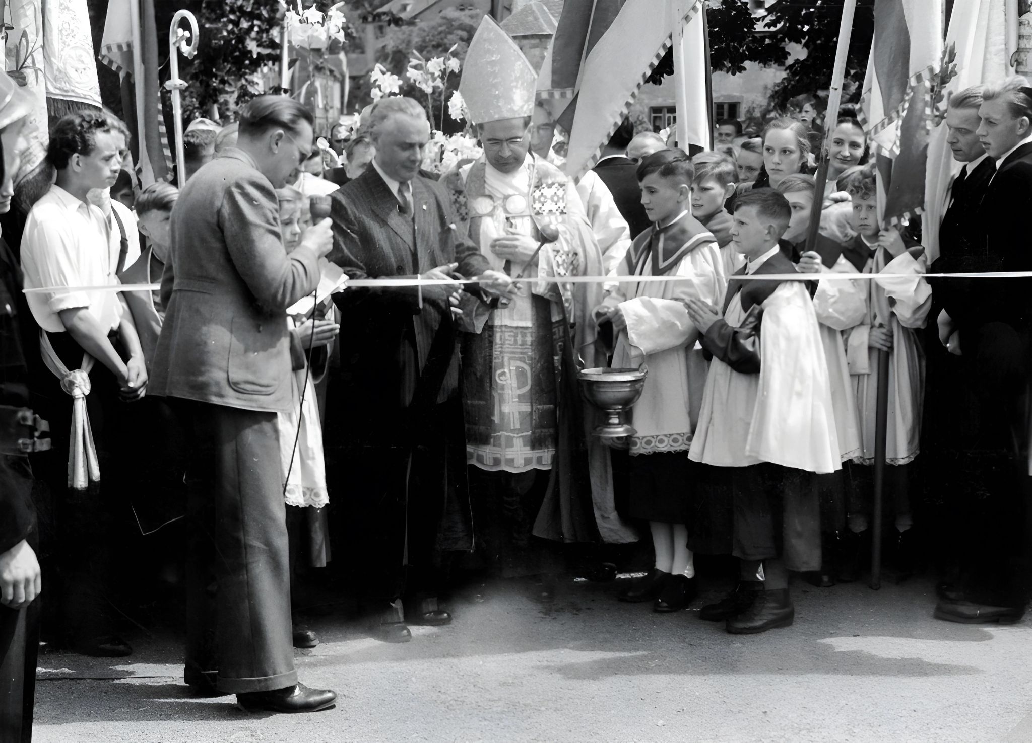 Einweihung der Mainbrücke am 29. Juni 1949