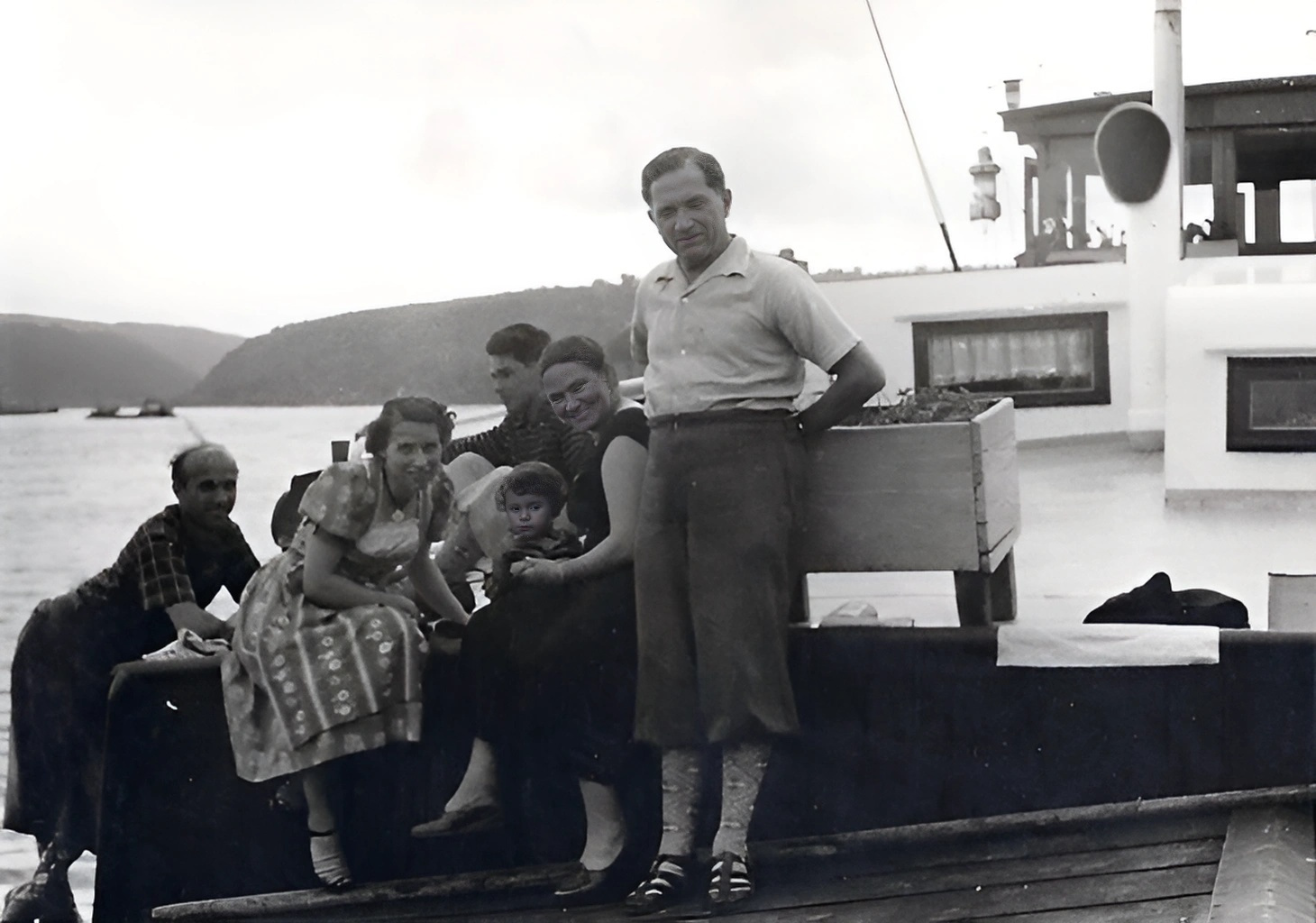Familie Mallad auf der "Mainperle"