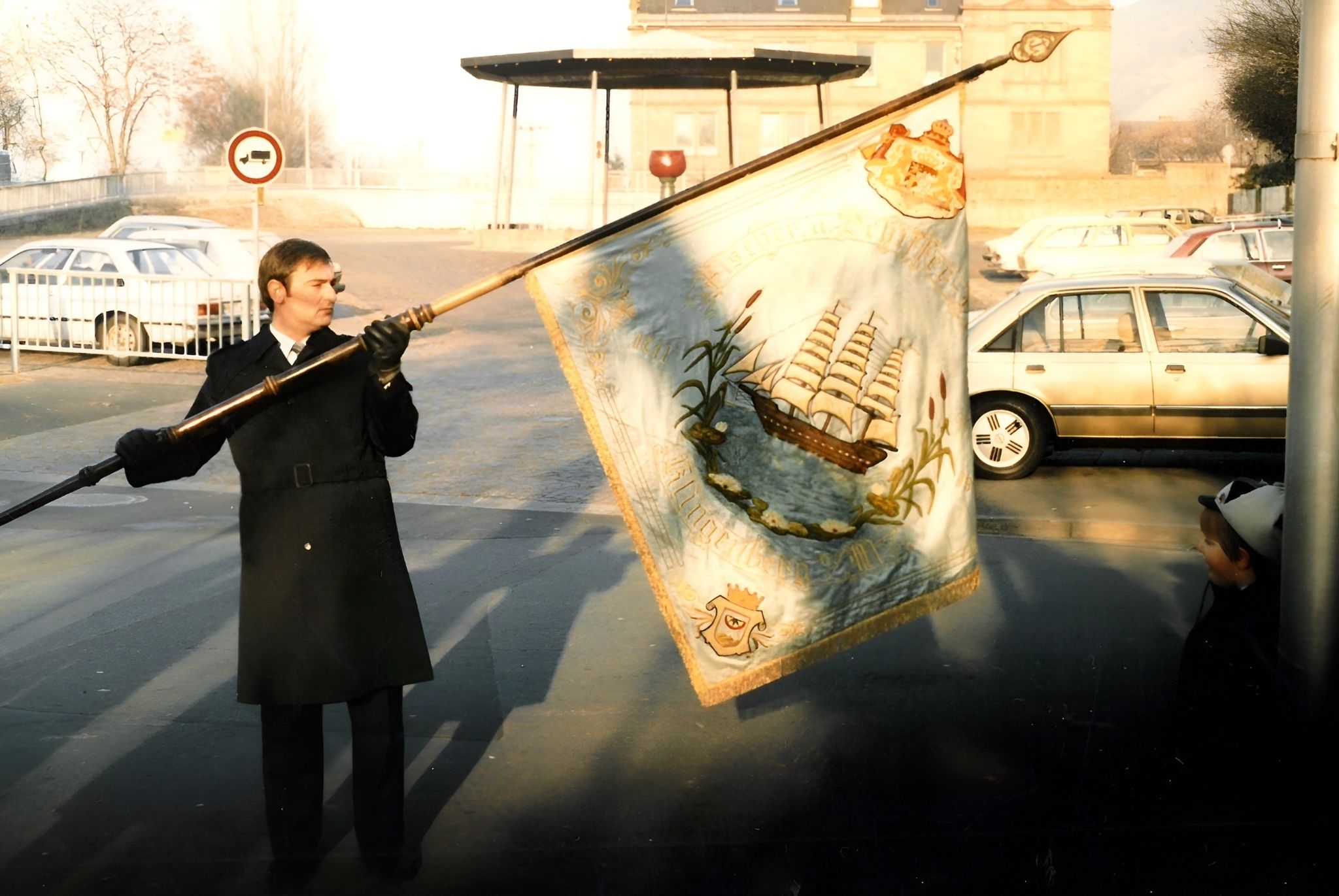 Zunftfahne des Fischer- und Schiffervereins