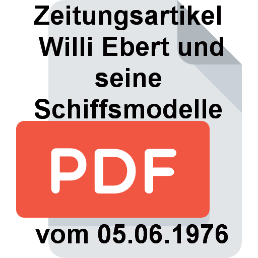 Z Zeitungsartikel Willi Ebert und seine Schiffsmodelle 1976
