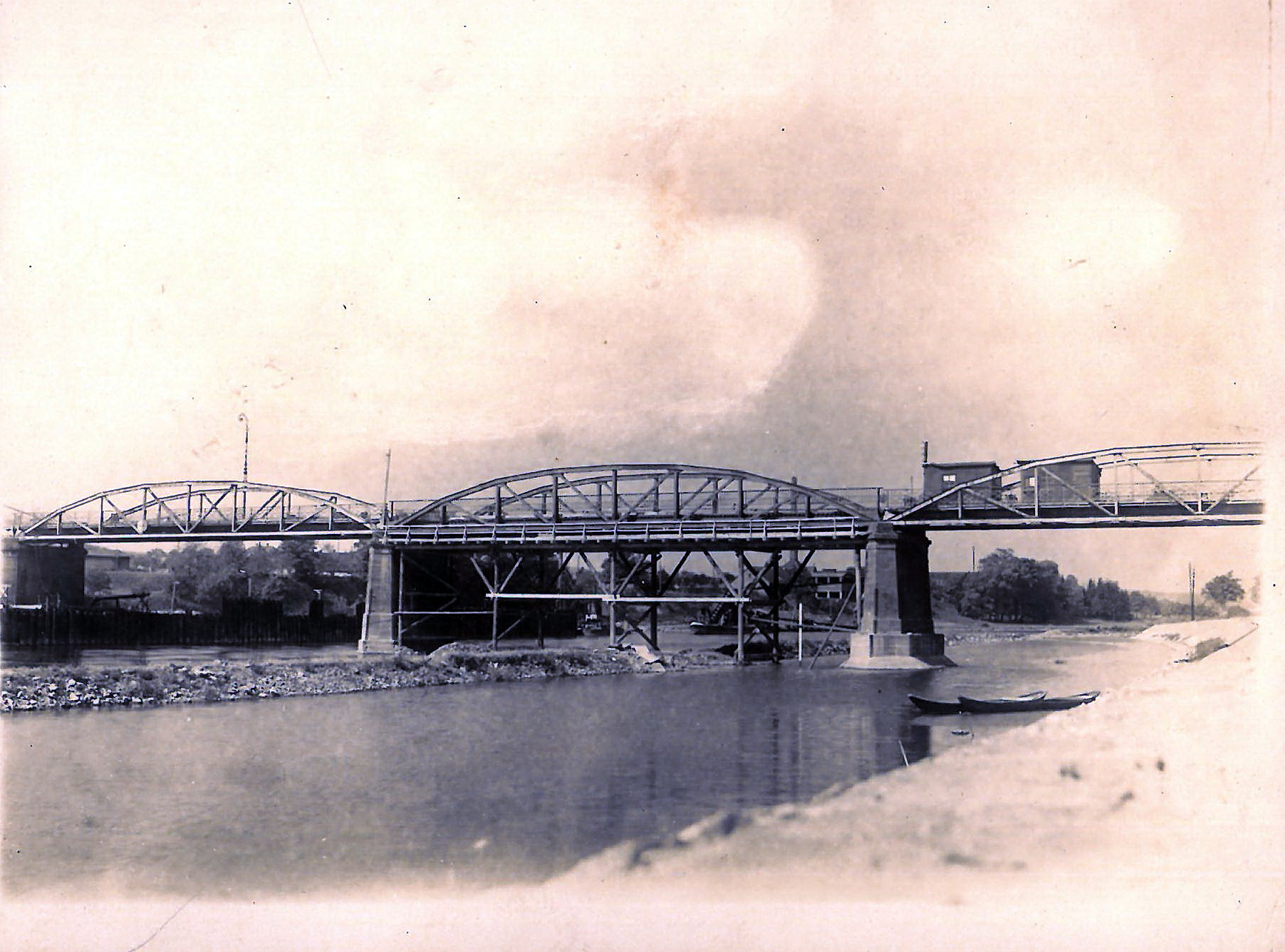 Bau der Staustufe 1929