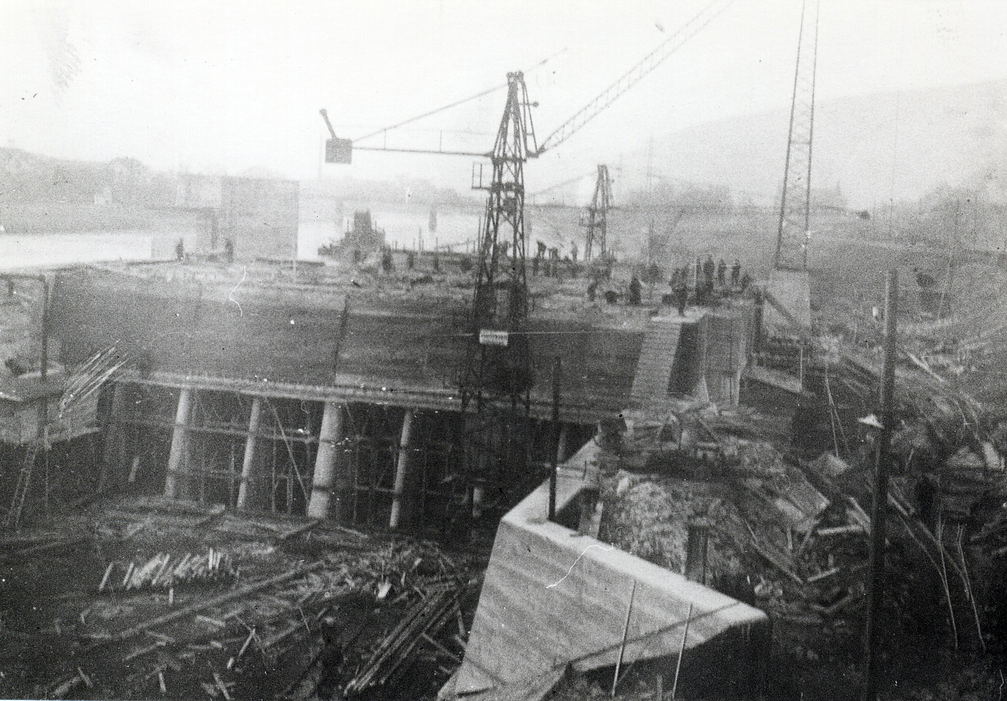 Bau des Turbinenraums