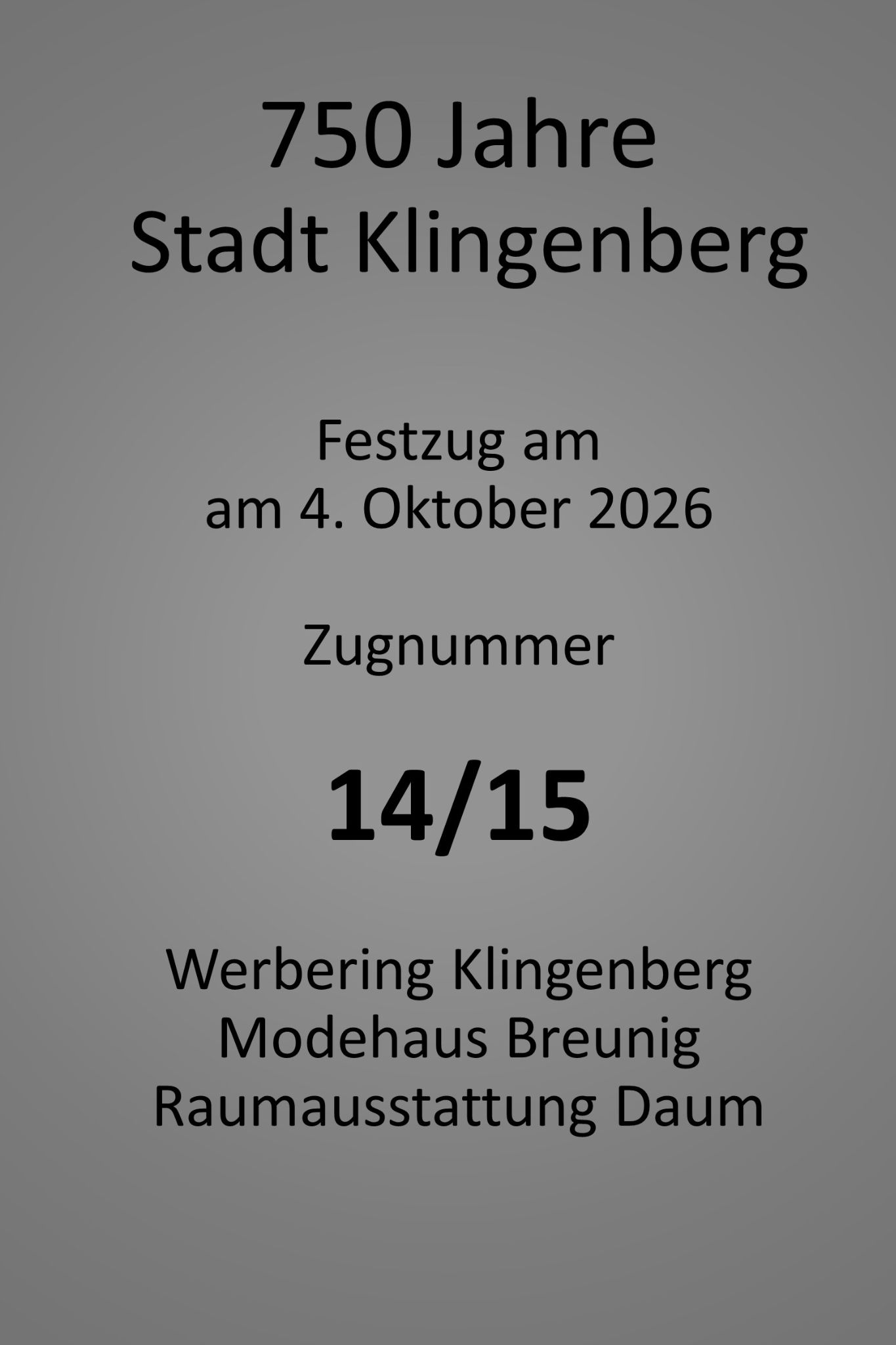 Zugnummer 14/15