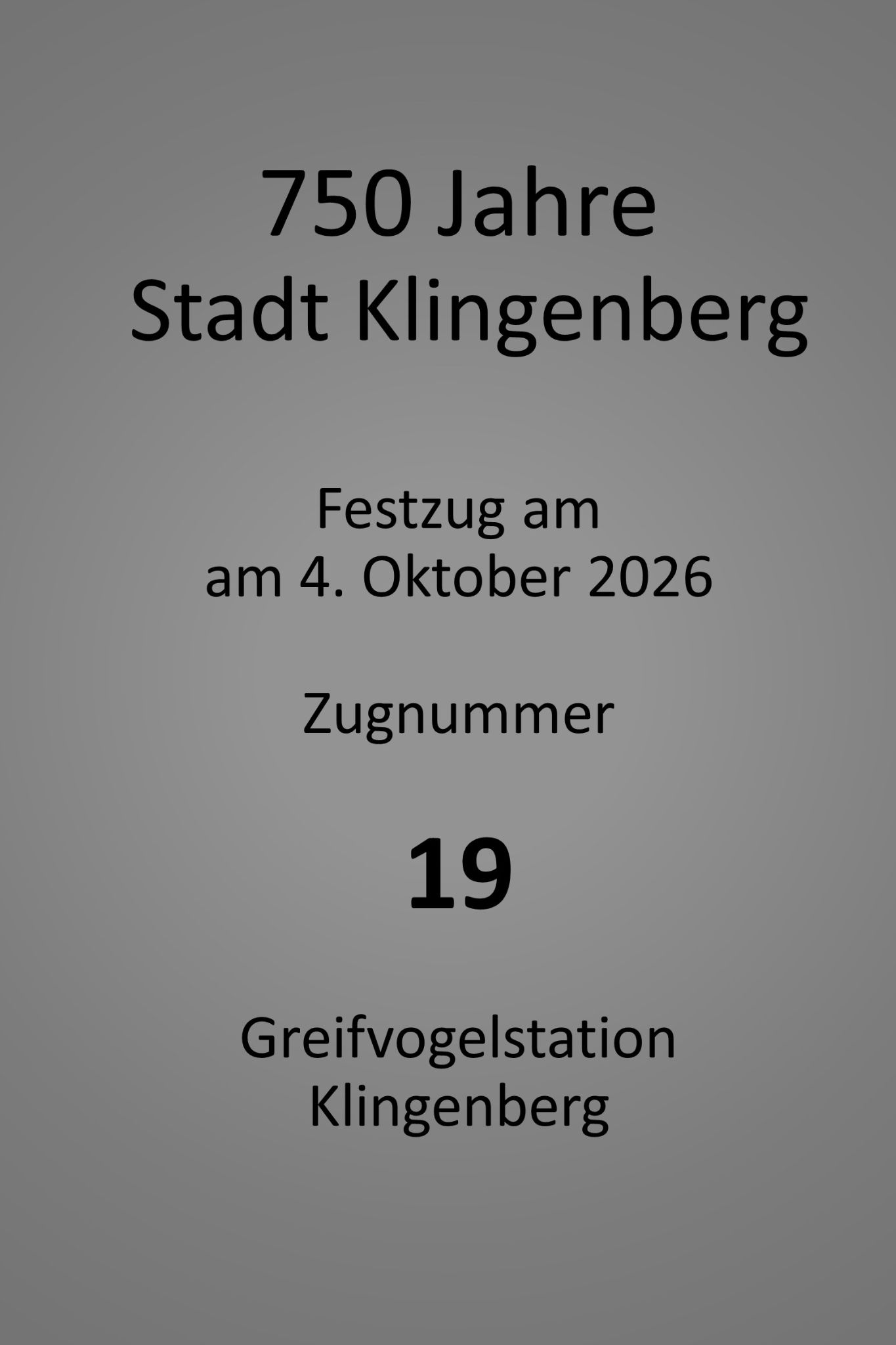 19 090 Zwischenueberschrift Zugnummer 19 20261003