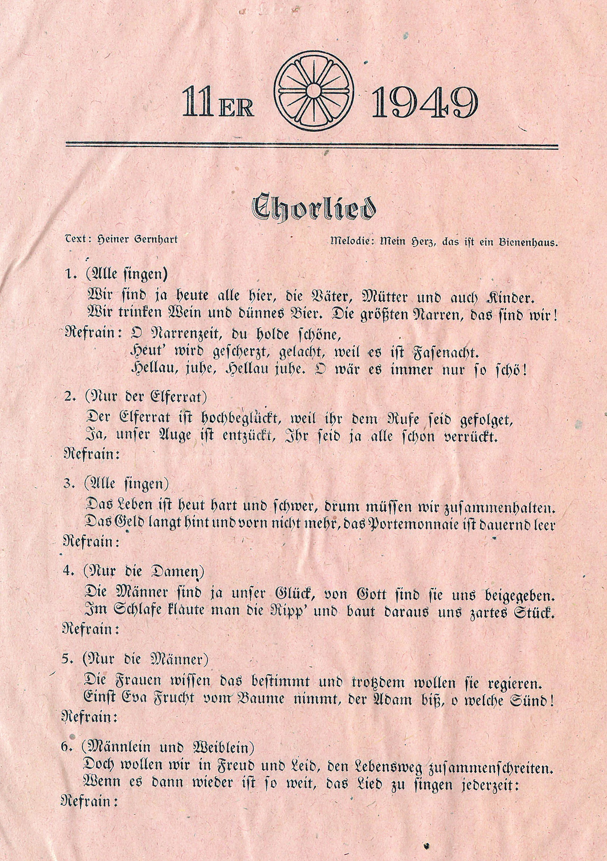 Chorlied 1949