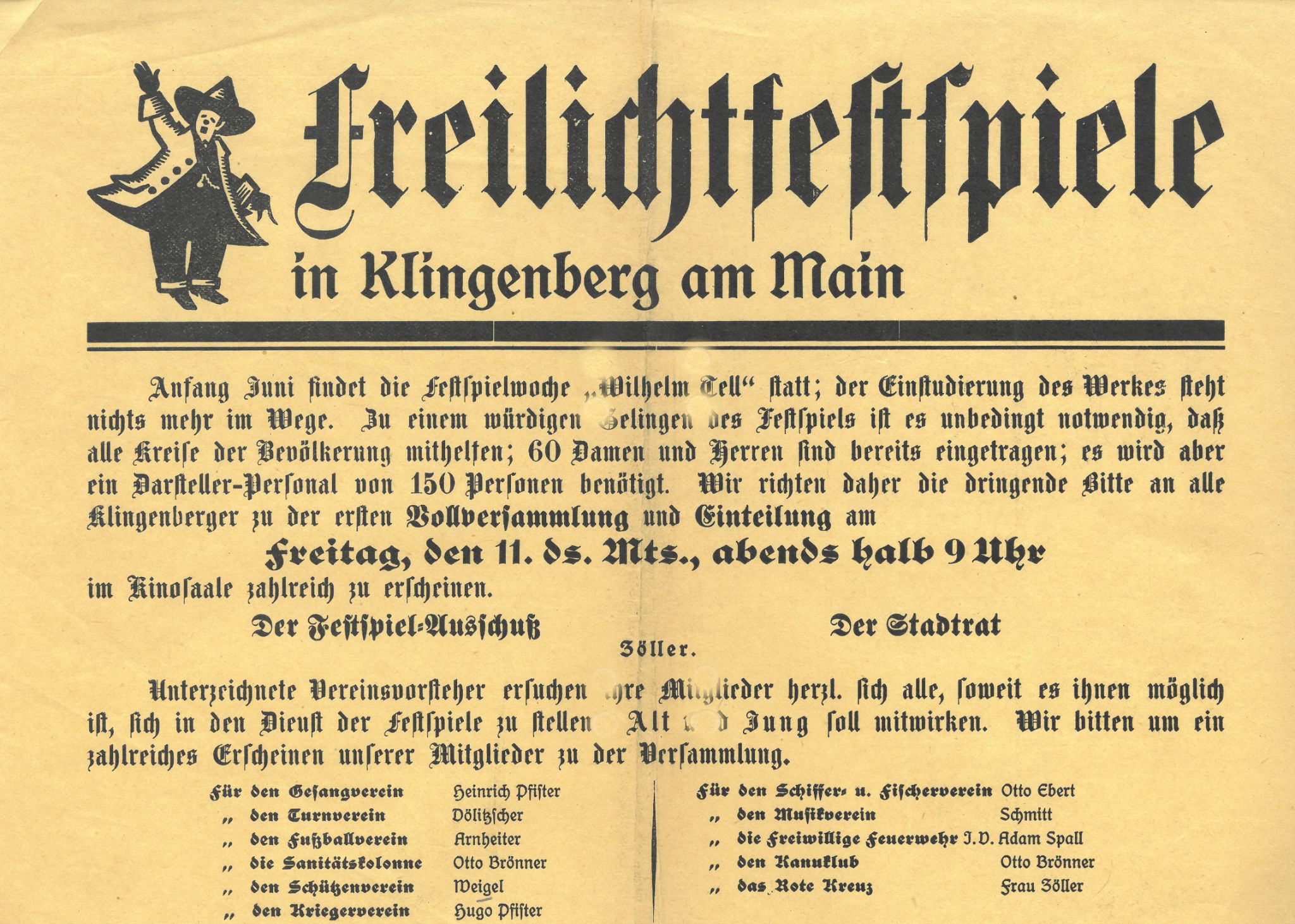 Aufruf zur Mitwirkung an den Wilhelm-Tell-Festspielen