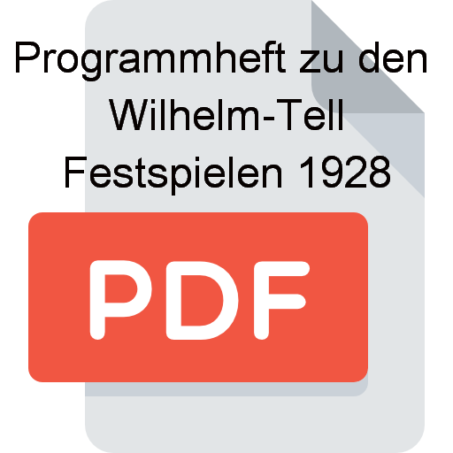 Z Programmheft Wilhelm Tell Festspiele 1928