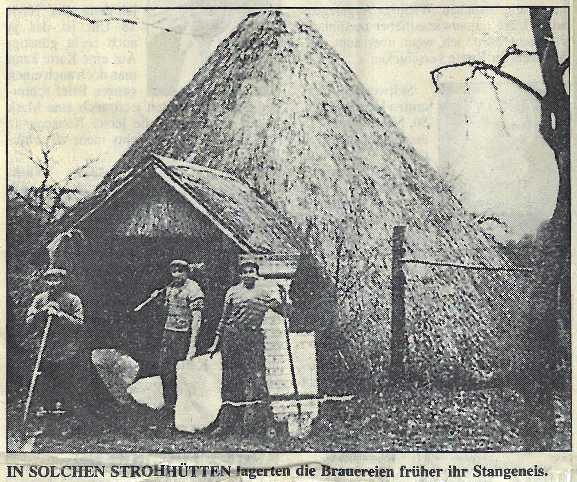 Foto Eishütte zum Zeitungsbericht derBrauerei Schmitt