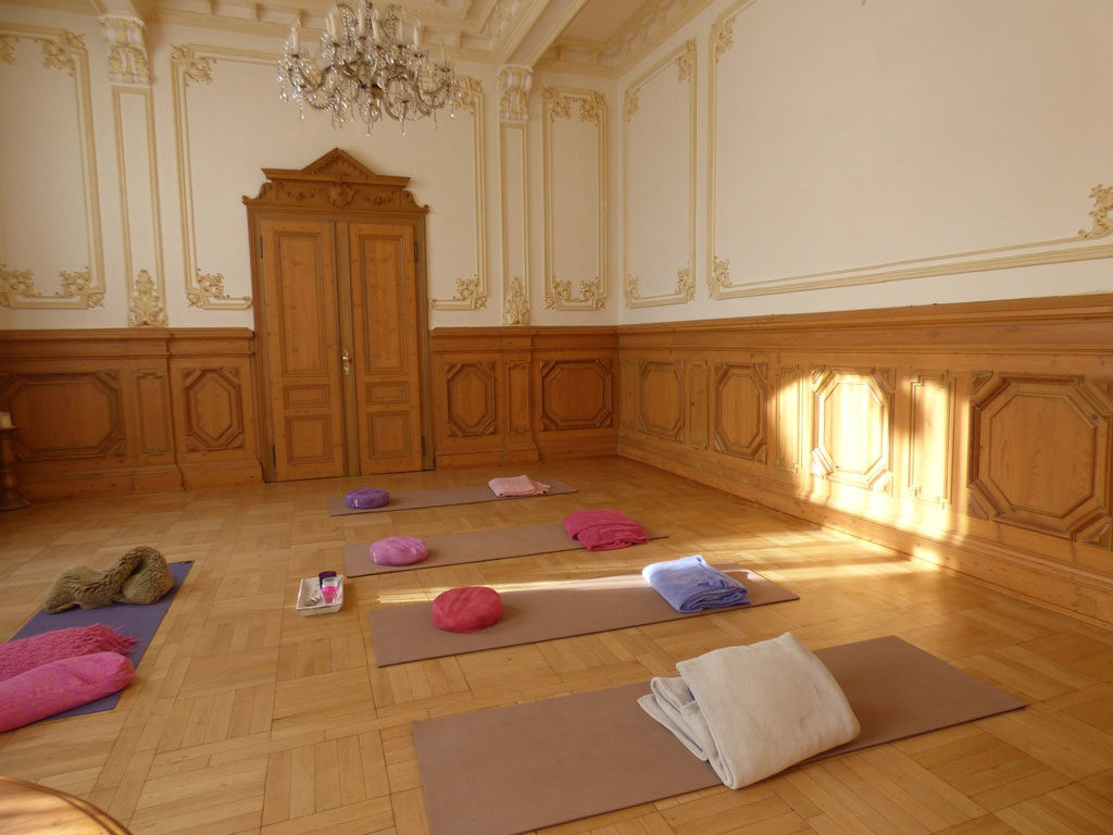 Der kleine Saal, einst Gast- und Frühstücksraum im Jahr 2016