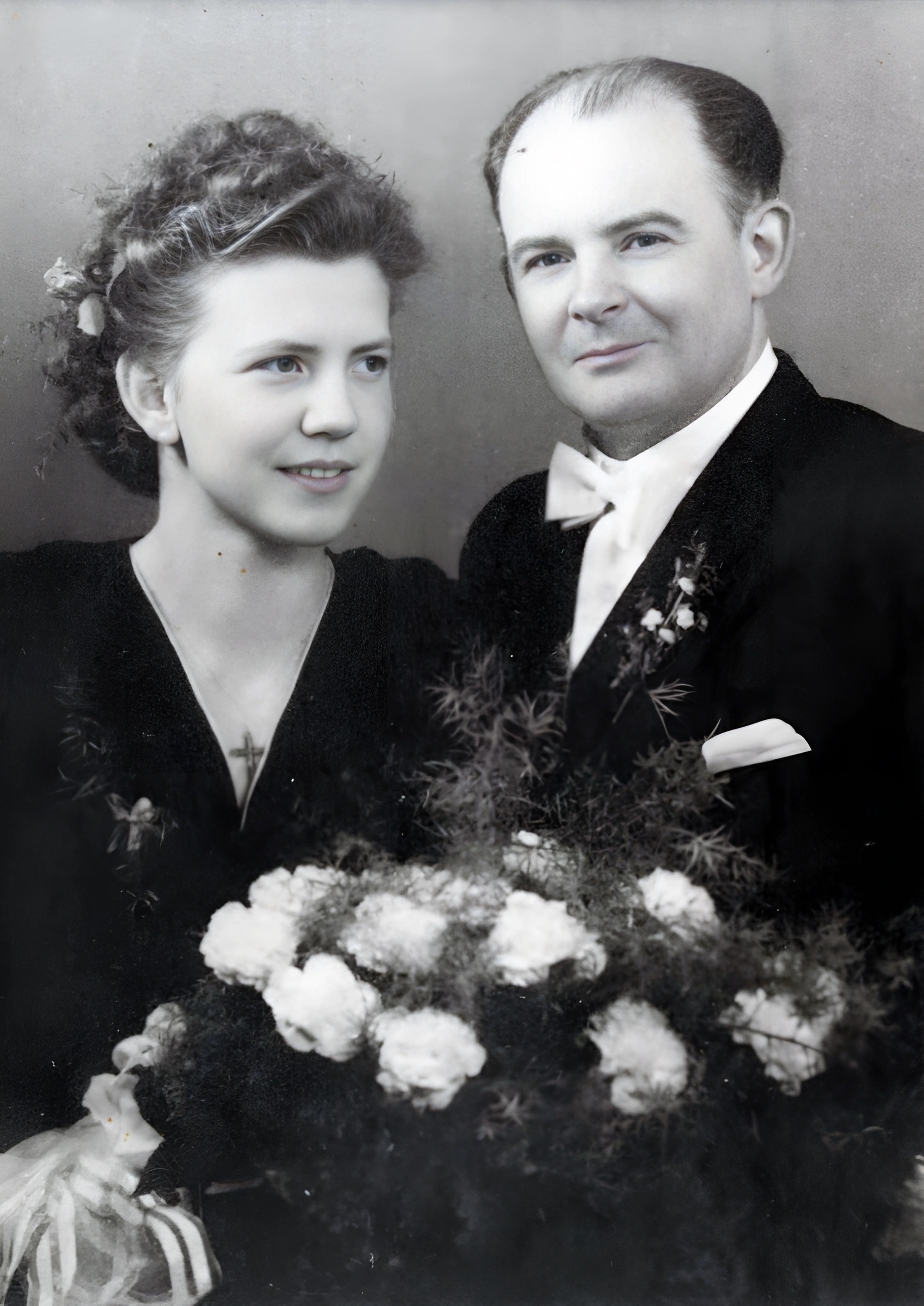 Das Hochzeitspaar Franz Kuhn und Lydia,geb. Weiretter im Jahr 1950