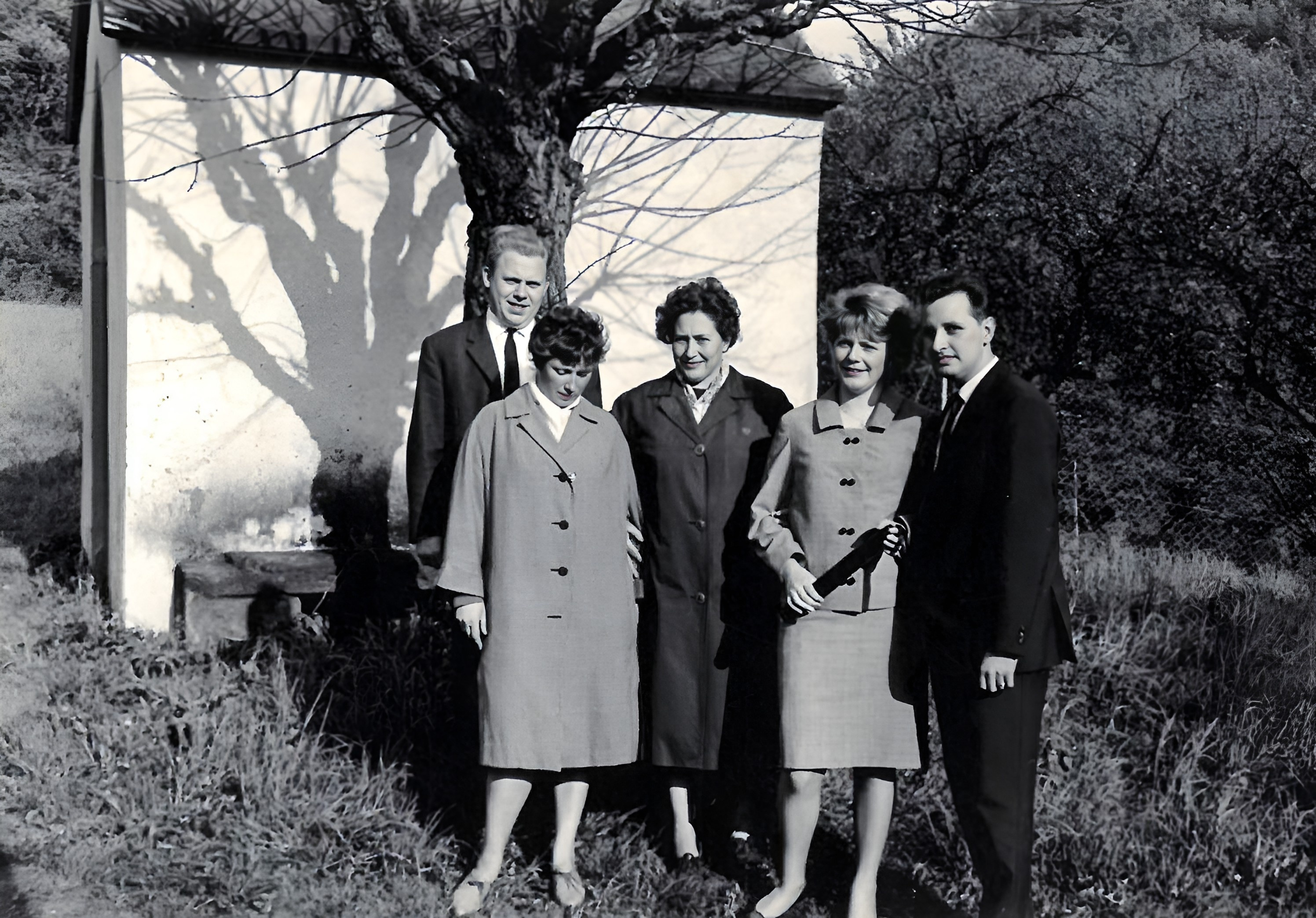 An der Wendelinuskapelle 1950