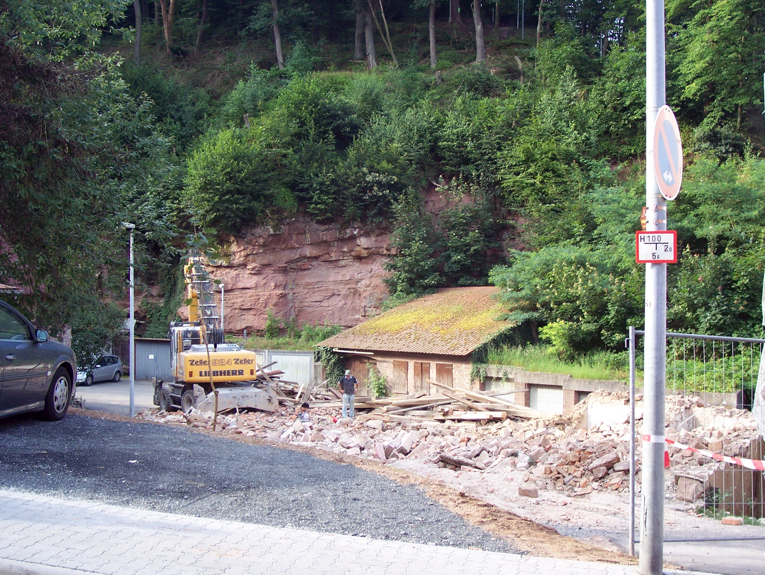 Nach dem Abriss des Gebäudes Ende Juli 2011