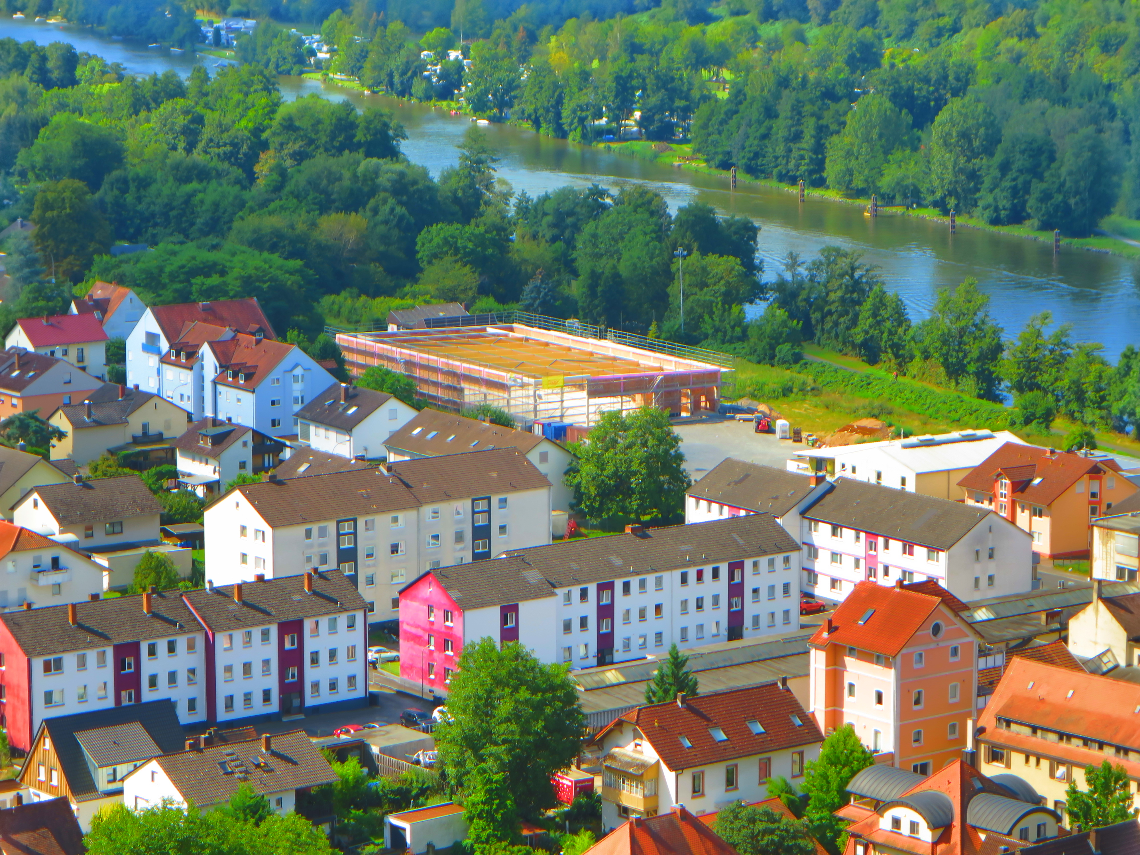 Blick vom Sonnenweg Bickenbachring und Sudetenstraße