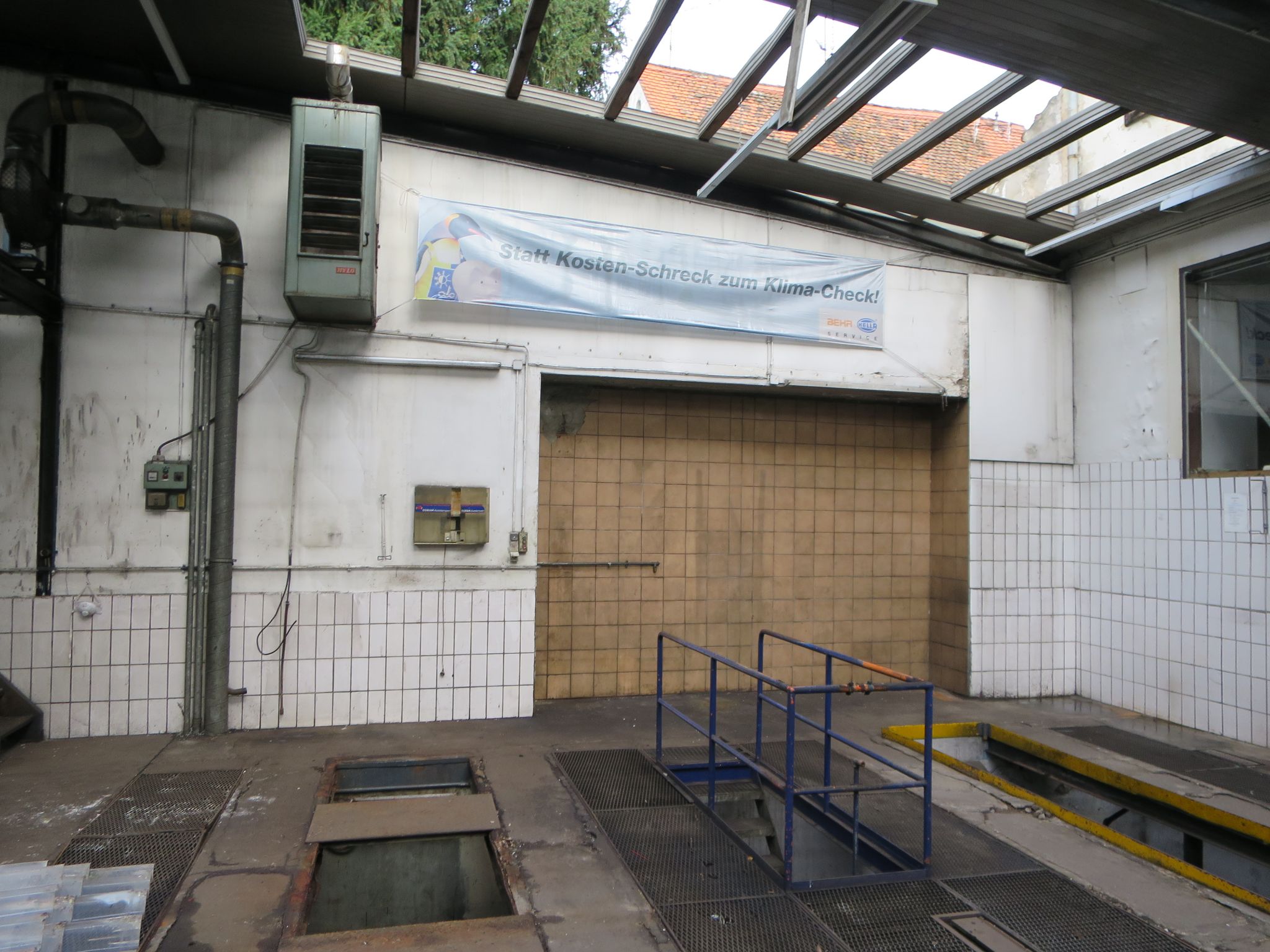Der ehem. Werkstattraum nach Stilllegung