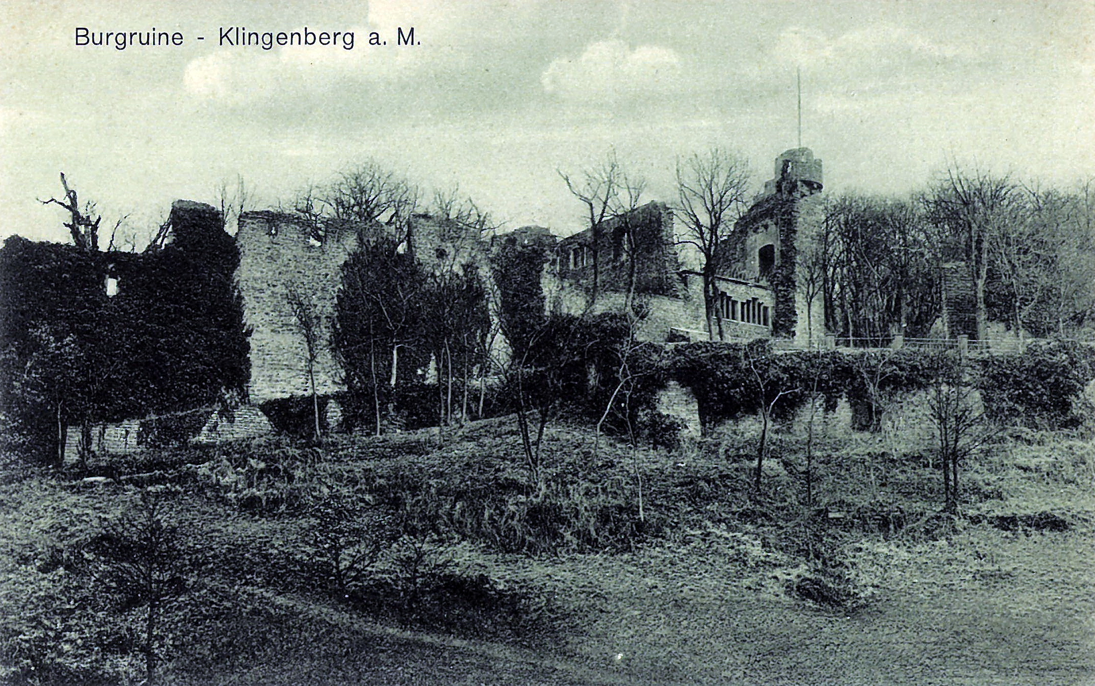 Ansichtskarte der Burgruine um 1910