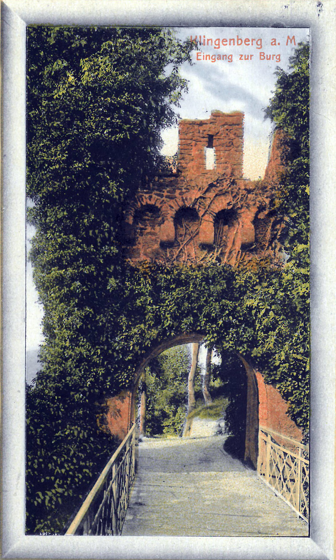 Ansichtskarte der Burgruine um 1920