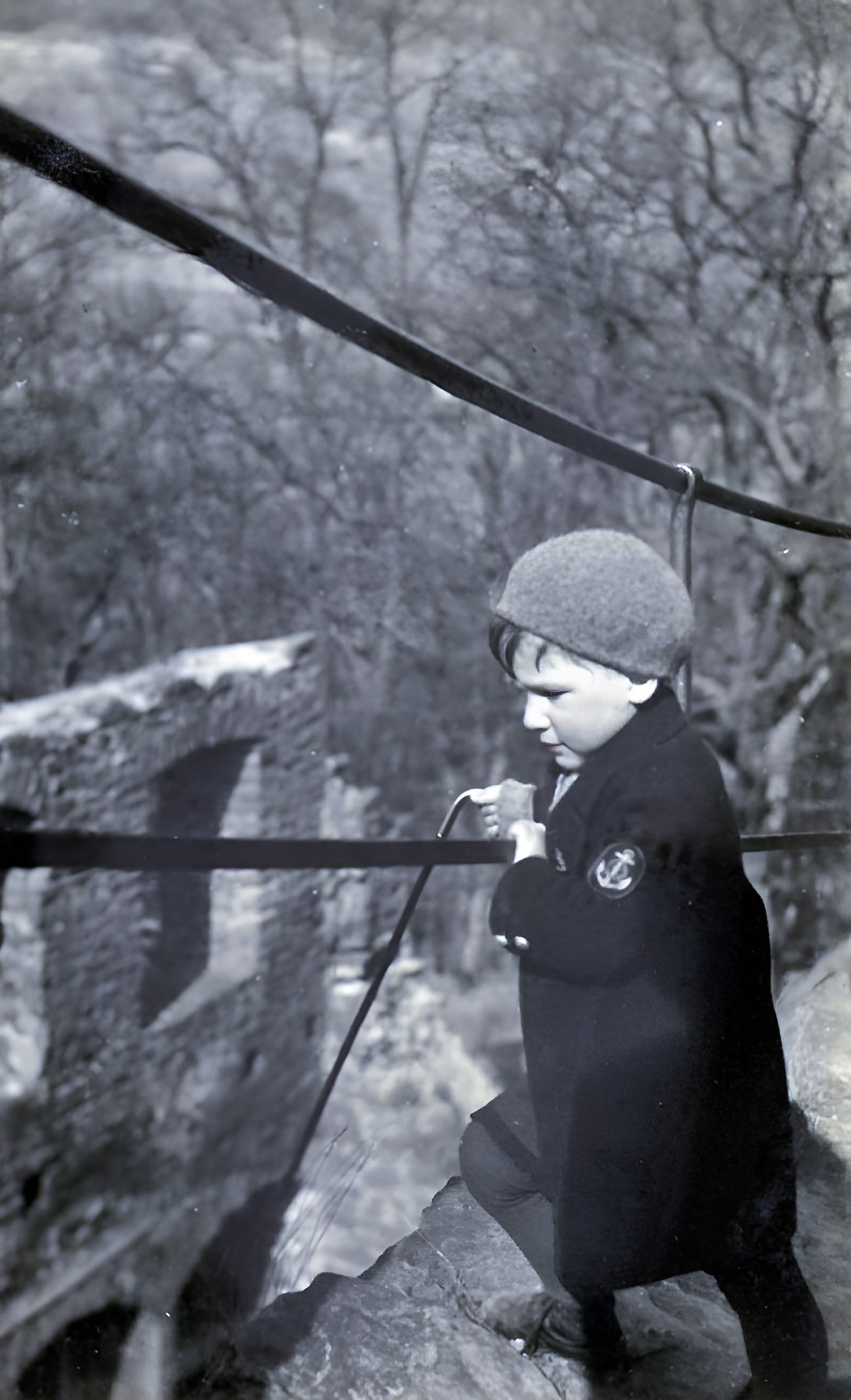 Werner Mallad 1941 auf dem noch erhaltenen Turm