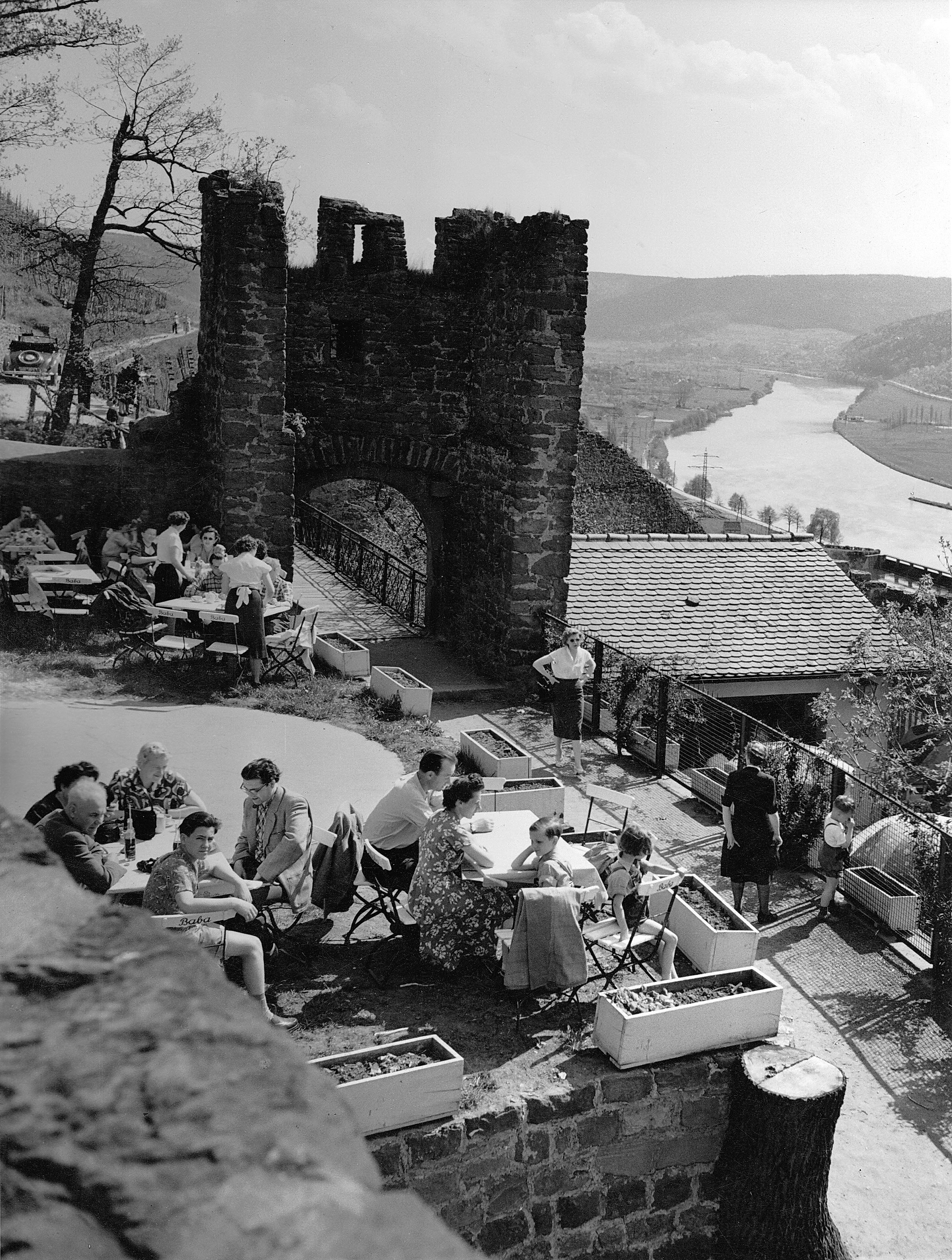 Das Café Burgterrasse um 1955