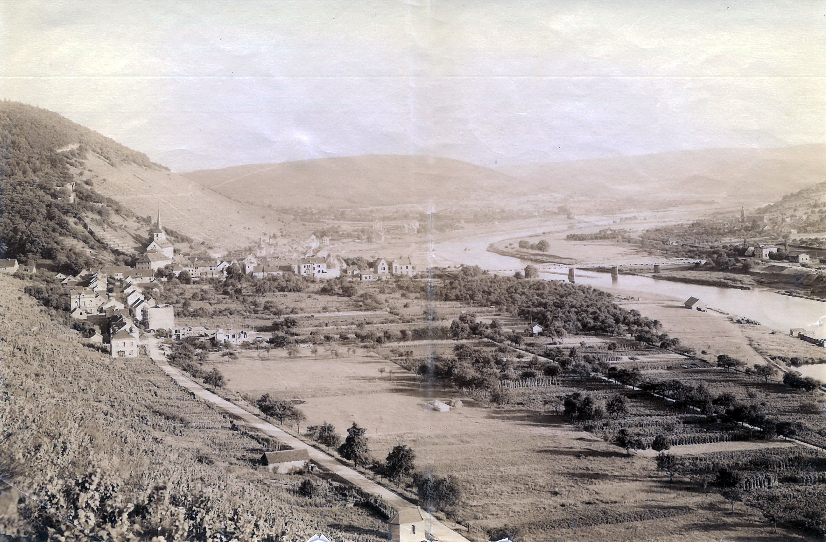 Gesamtansicht der Stadt von Nordosten aus dem Jahr 1898