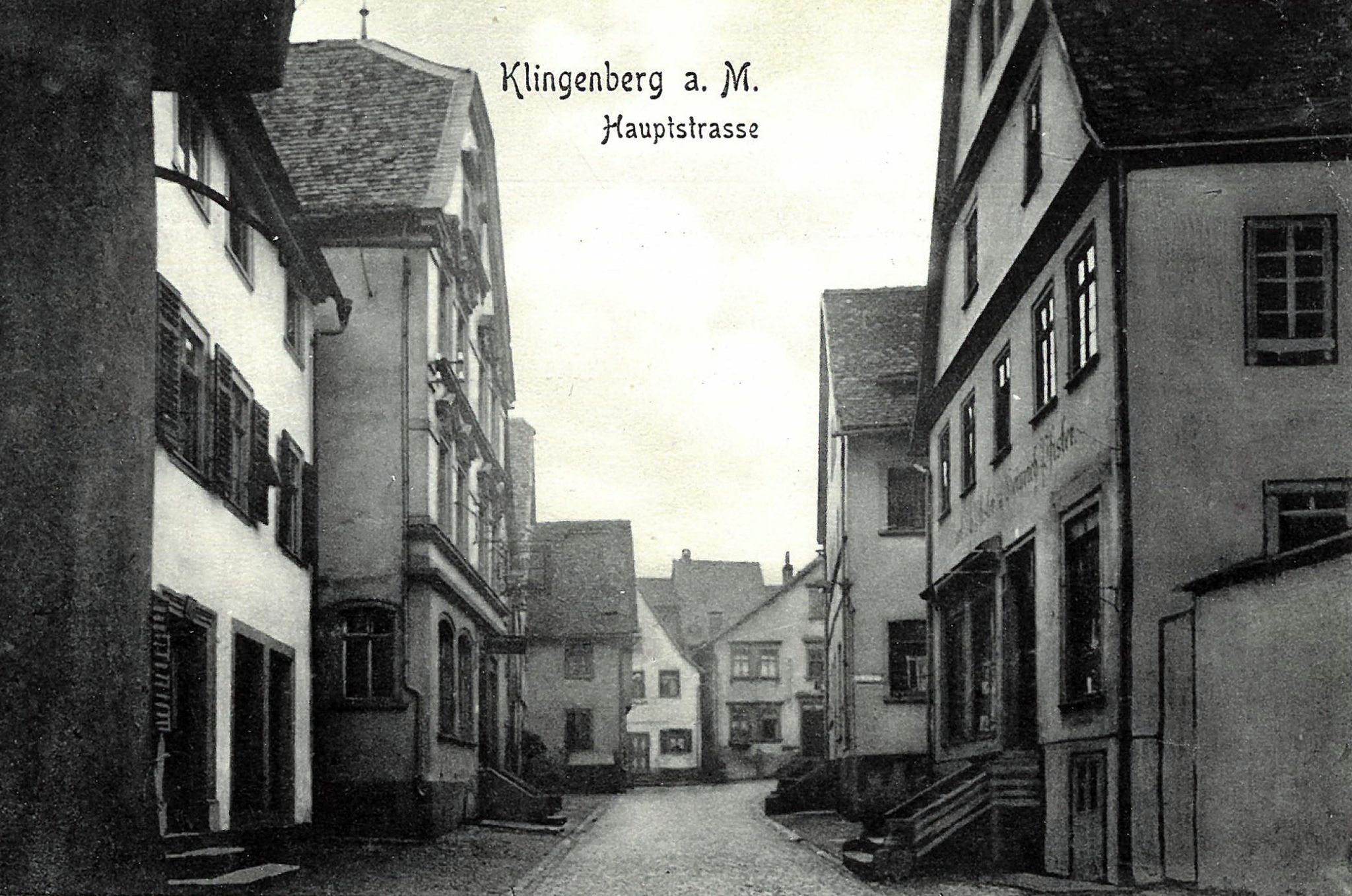 Ansichtskarte Blick in die Hauptstraße 1908