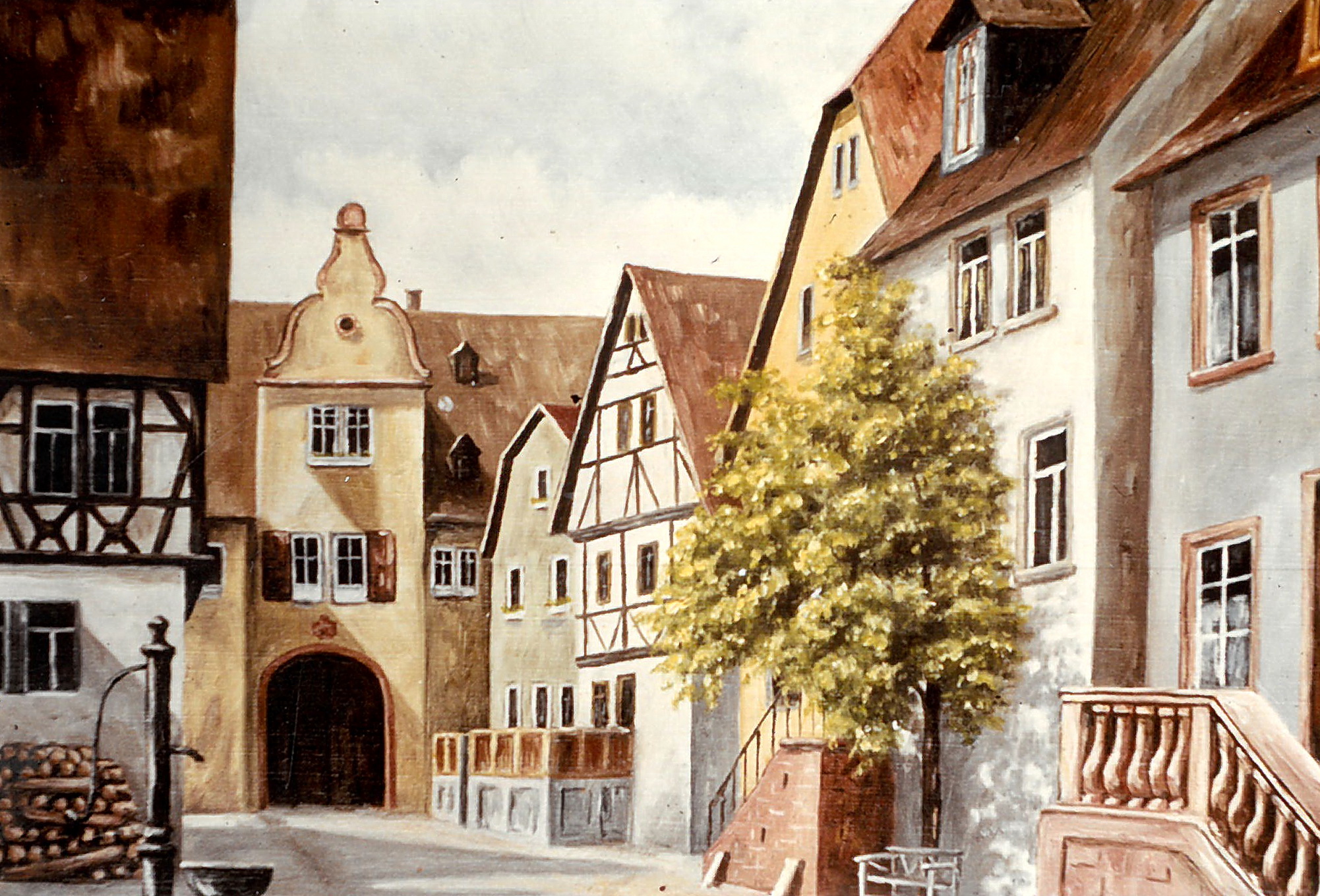 Blick in die Hofstraße um 1920