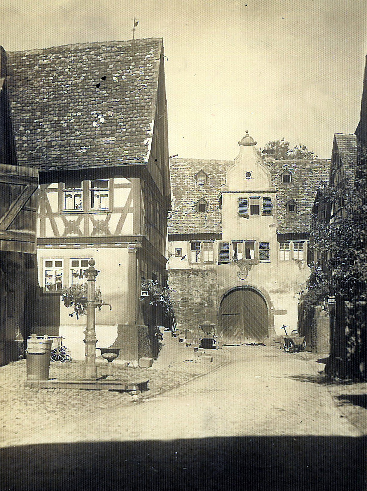 Blick in die Hofstraße um 1938