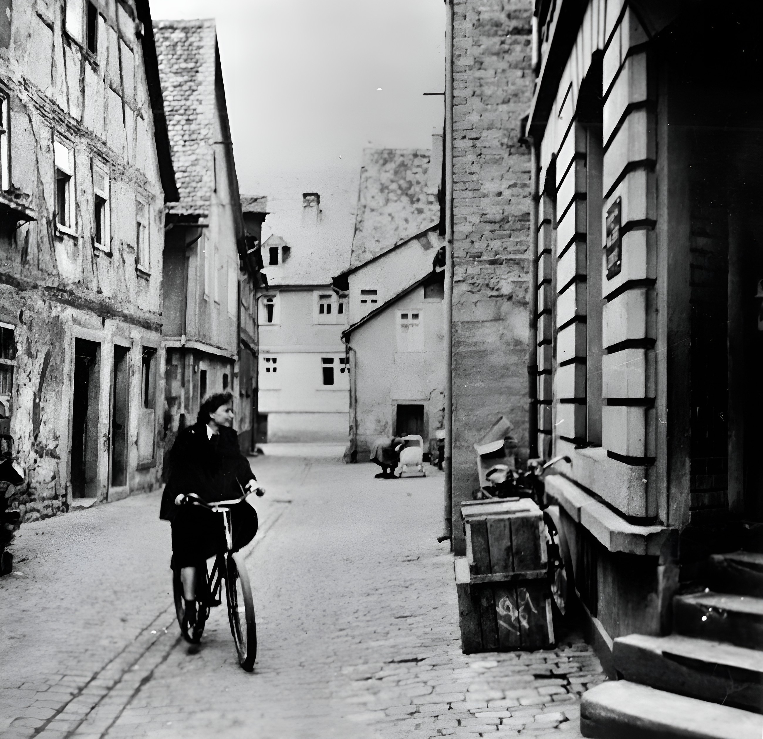 Blick in die Mainstraße um 1945