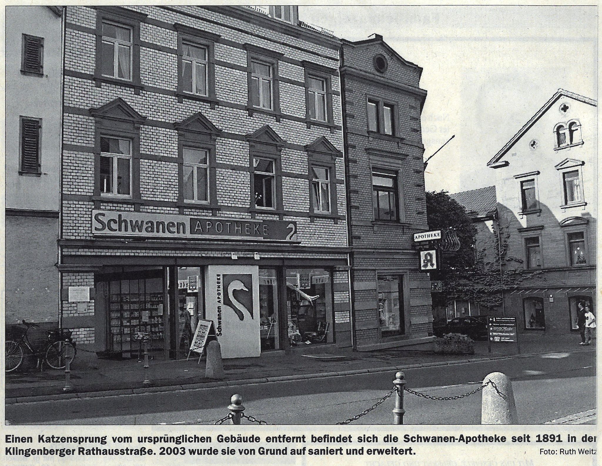 Zeitungsartikel zur Apotheke (Fortsetzung)