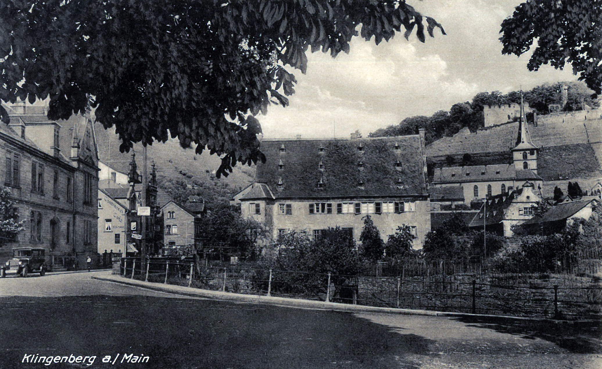 Ansichtskarte Brückenauffahrt mit Blick in die Rathausstraße