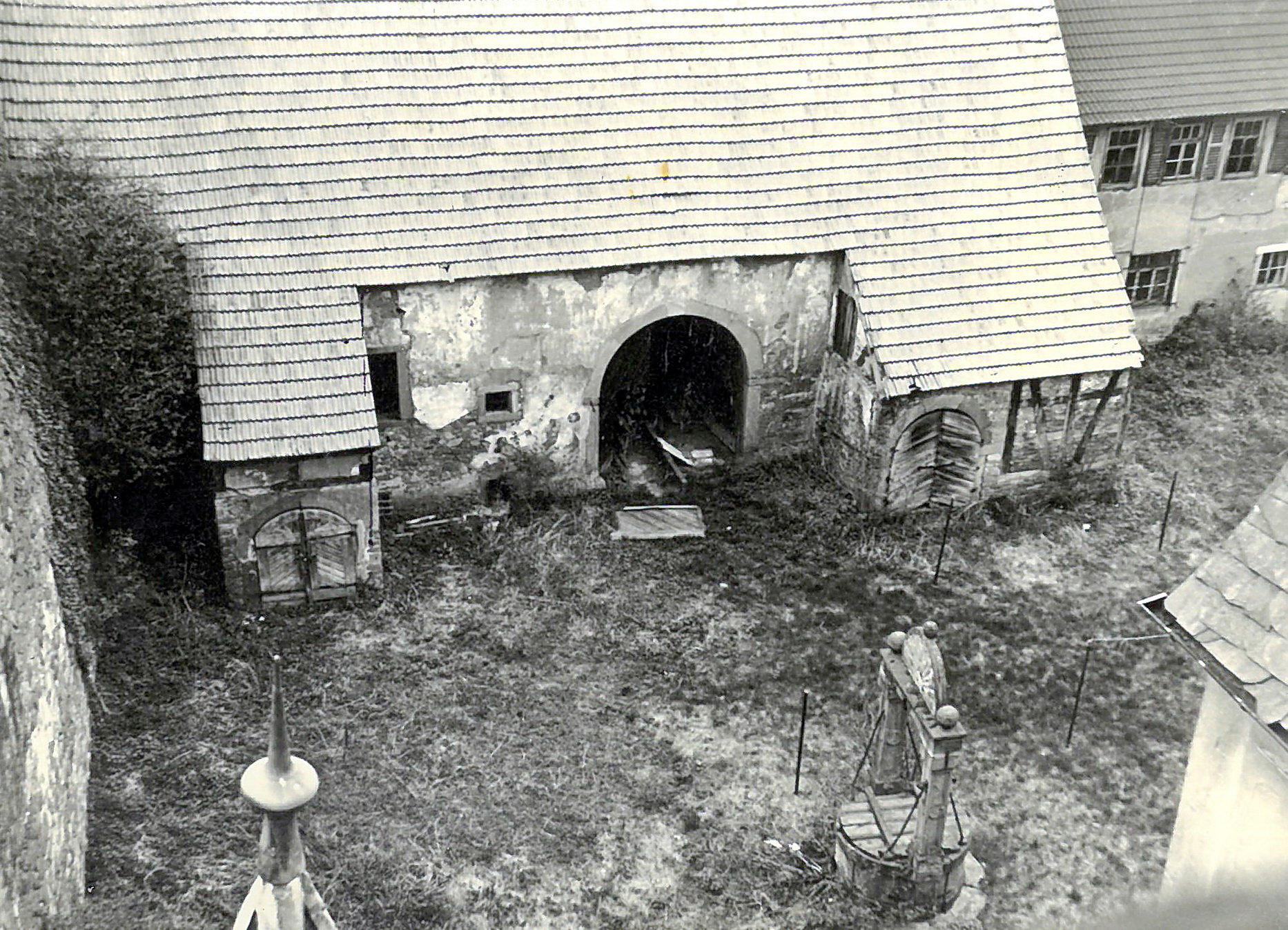 Das Nebengebäude um 1980