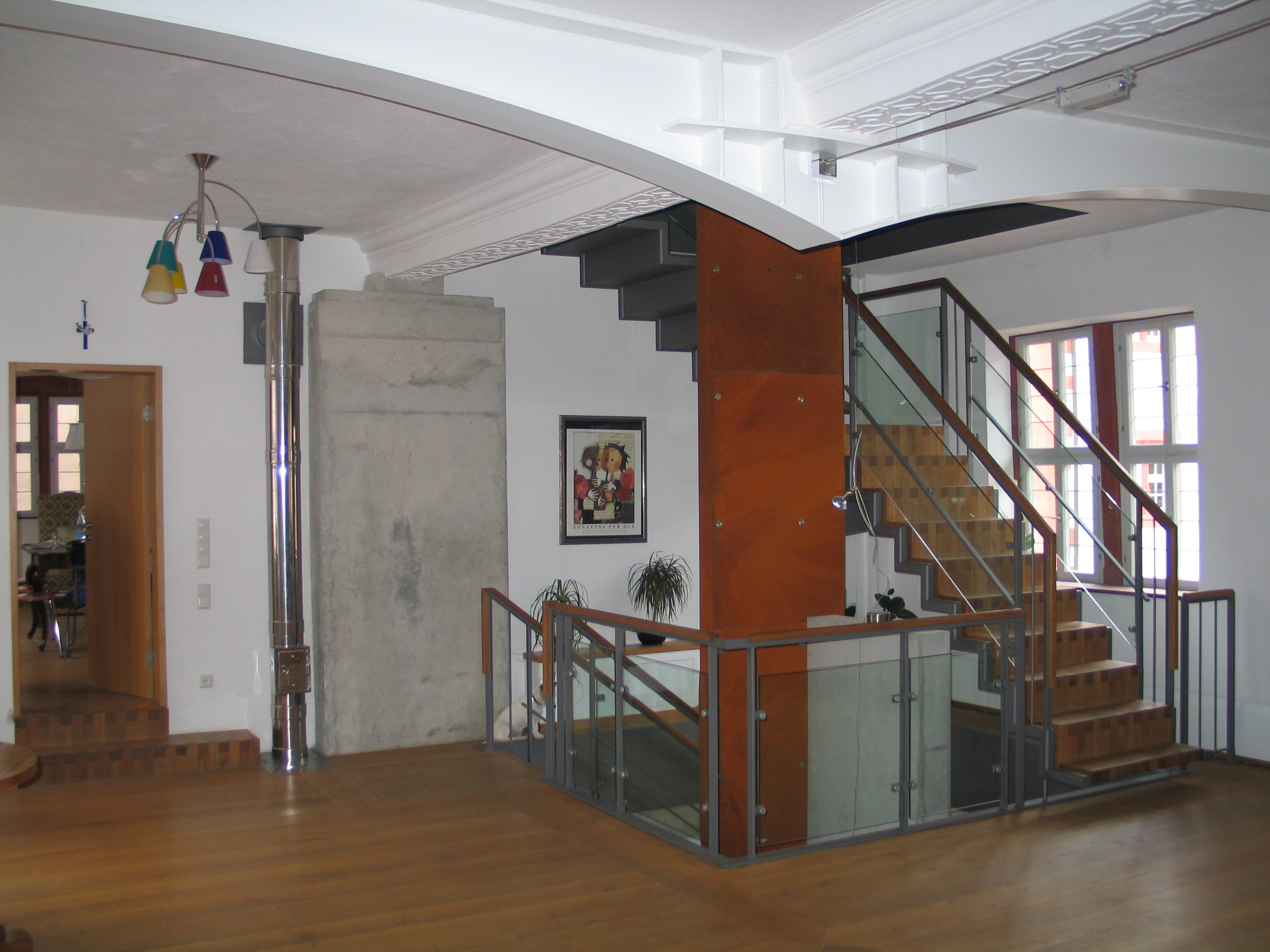 Treppenaufgang im Torhaus