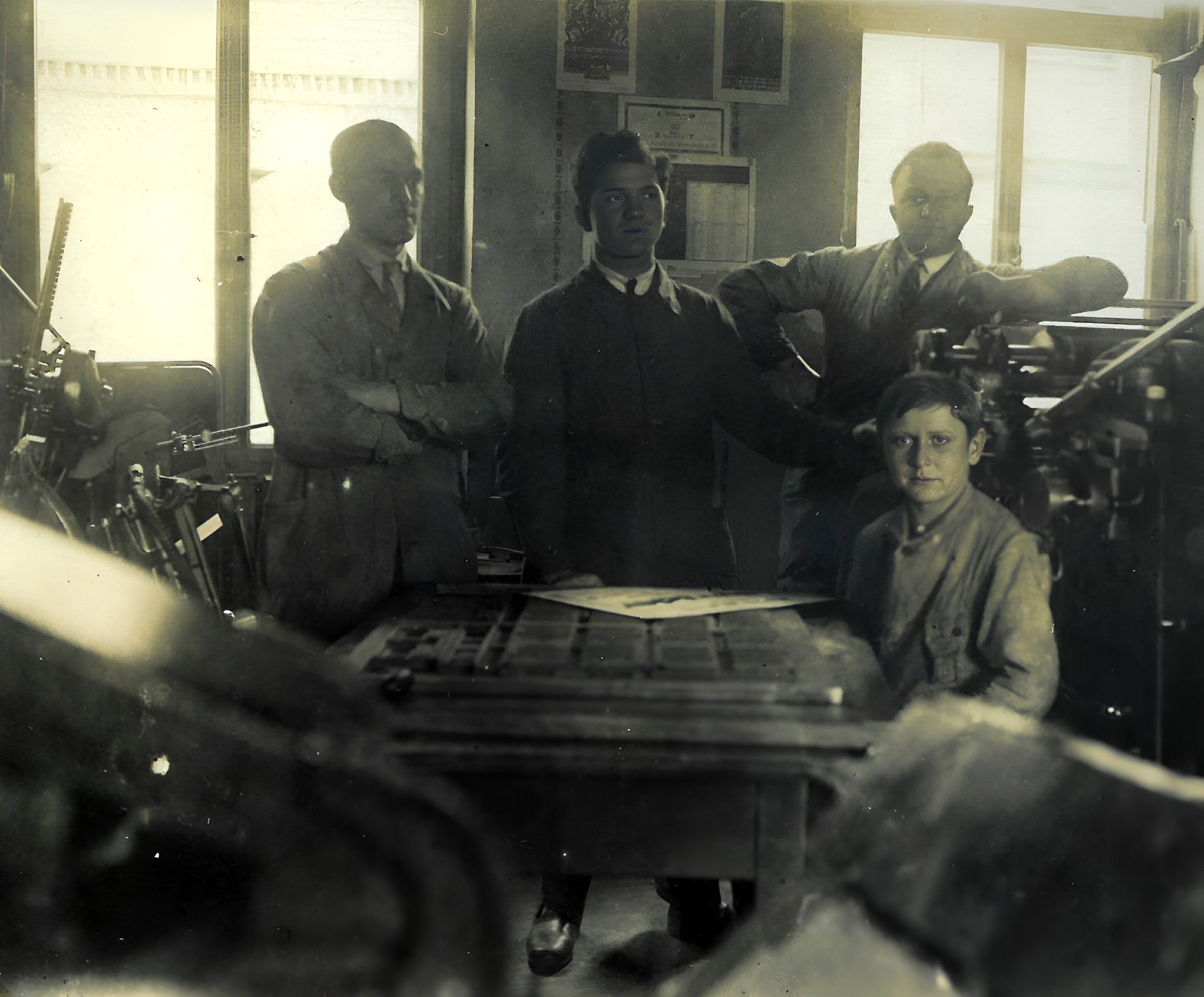 In der Druckerei Heinrich Bingemer