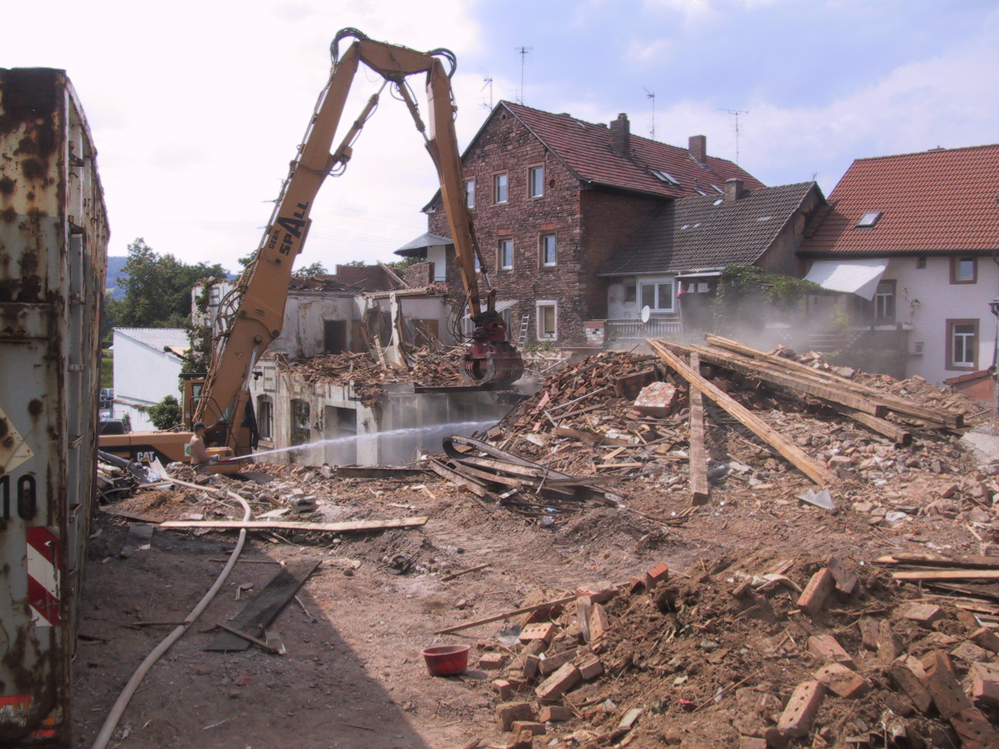 Abriss der Wilhelmstraße 10 und Abriss der alten Druckerei "August Lautenschläger"