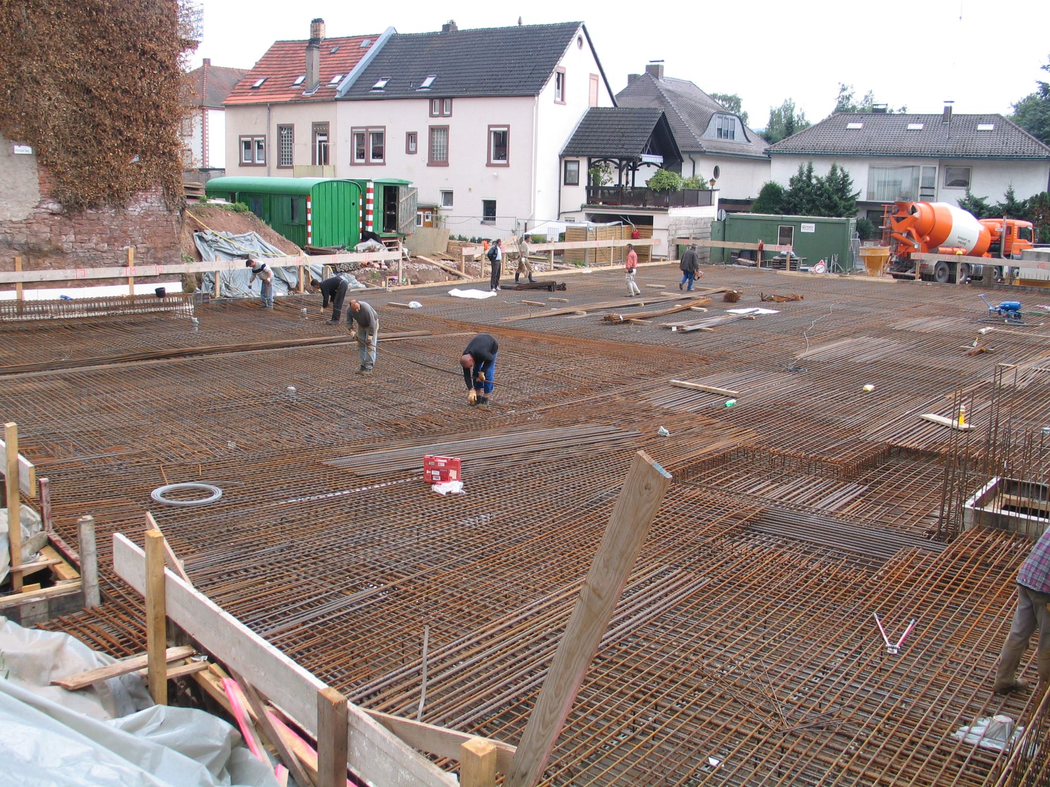 Stahlflechter bei der Arbeit